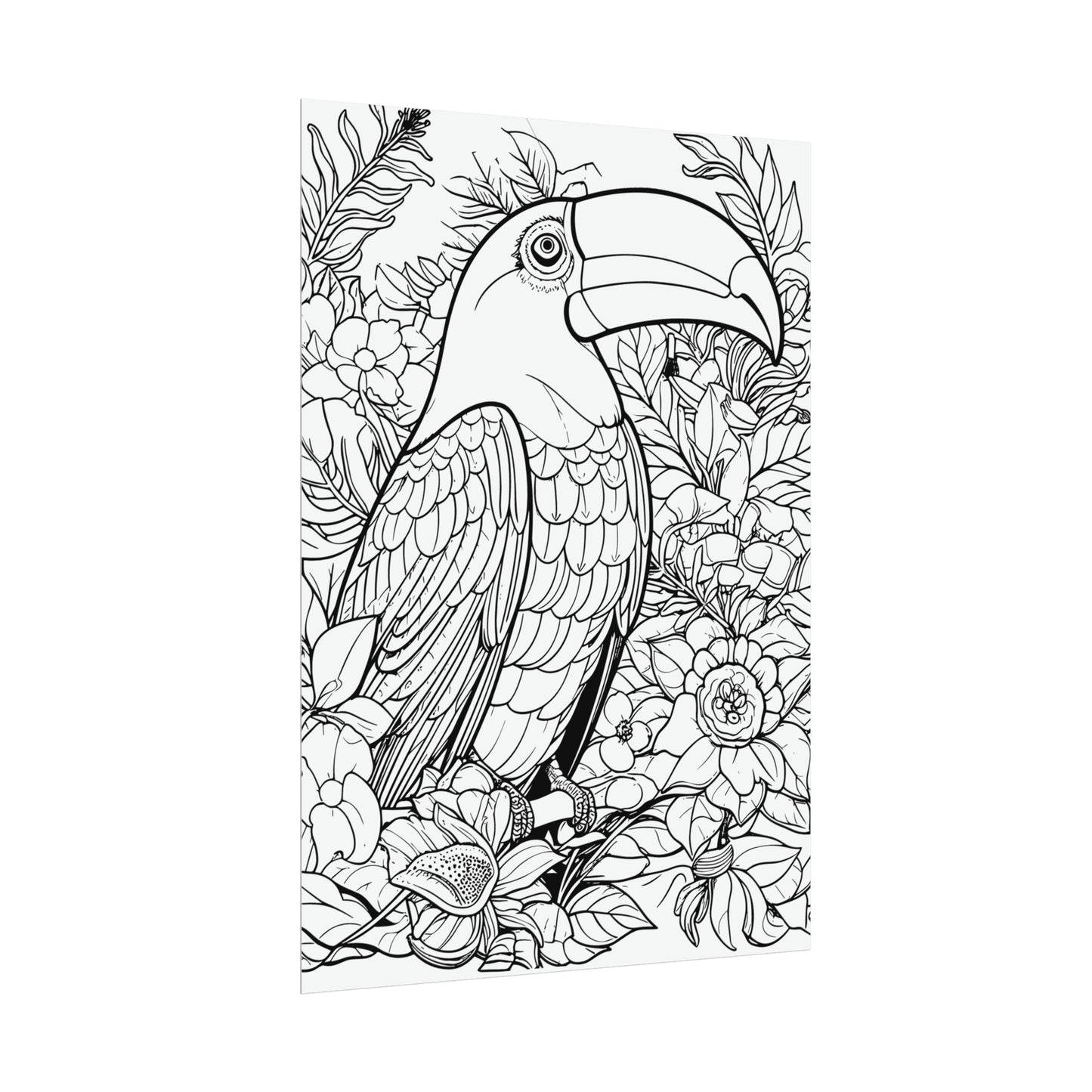 Toucan Exotic Birds Coloring Art Posters