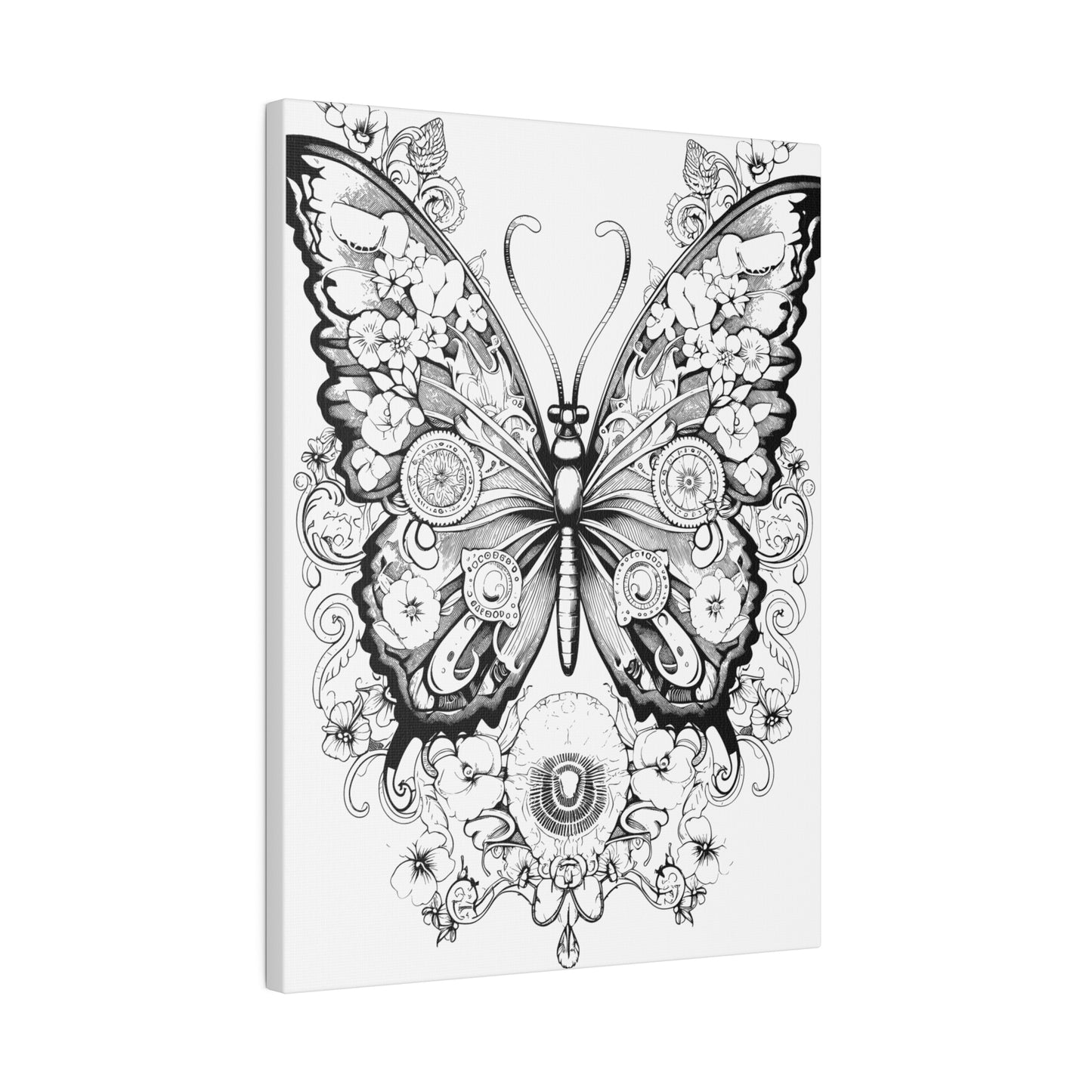 Butterfly Coloring Canvas, Stretched, 0.75"