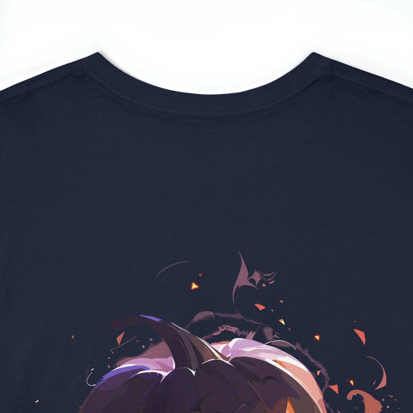 Halloween Scary Pumpkin Unisex Heavy Cotton Tee