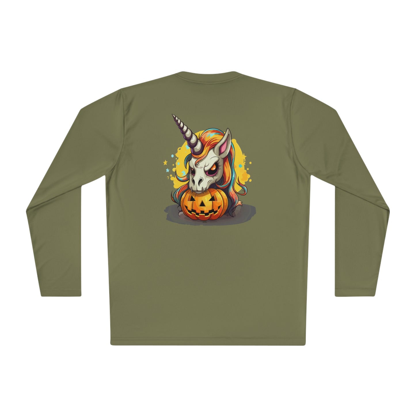 Halloween Scary Unicorn Unisex Lightweight Long Sleeve Tee