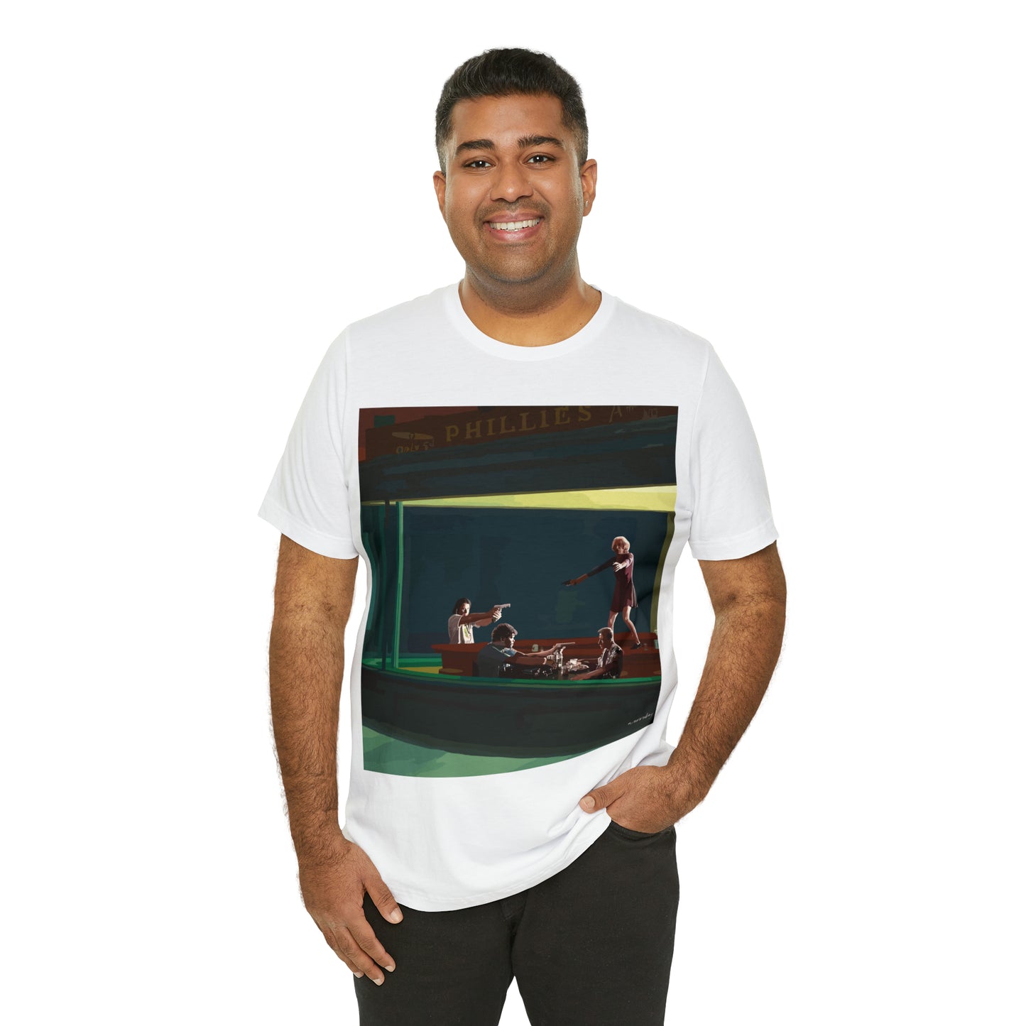 Pulp Nighthawks Whimsical T- Shirt