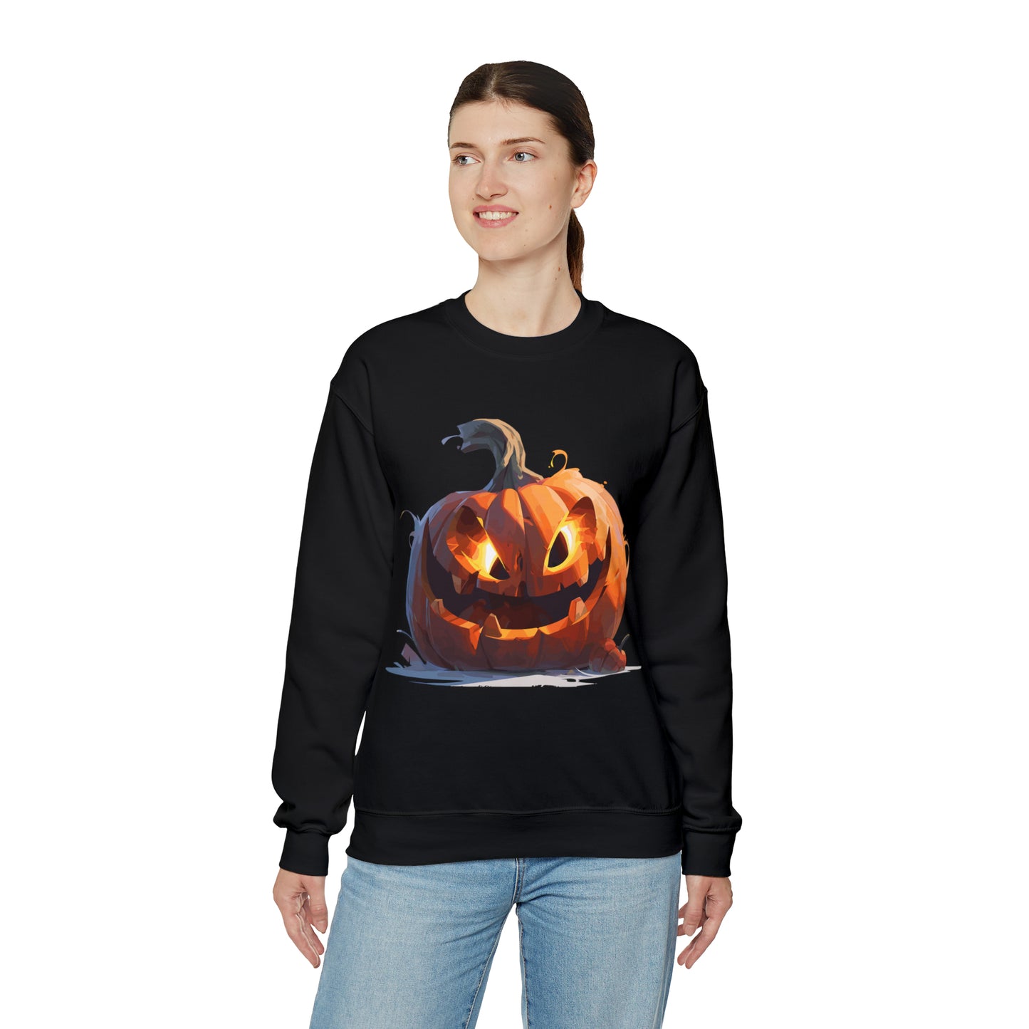 Halloween Pumpkin Crewneck Sweatshirt