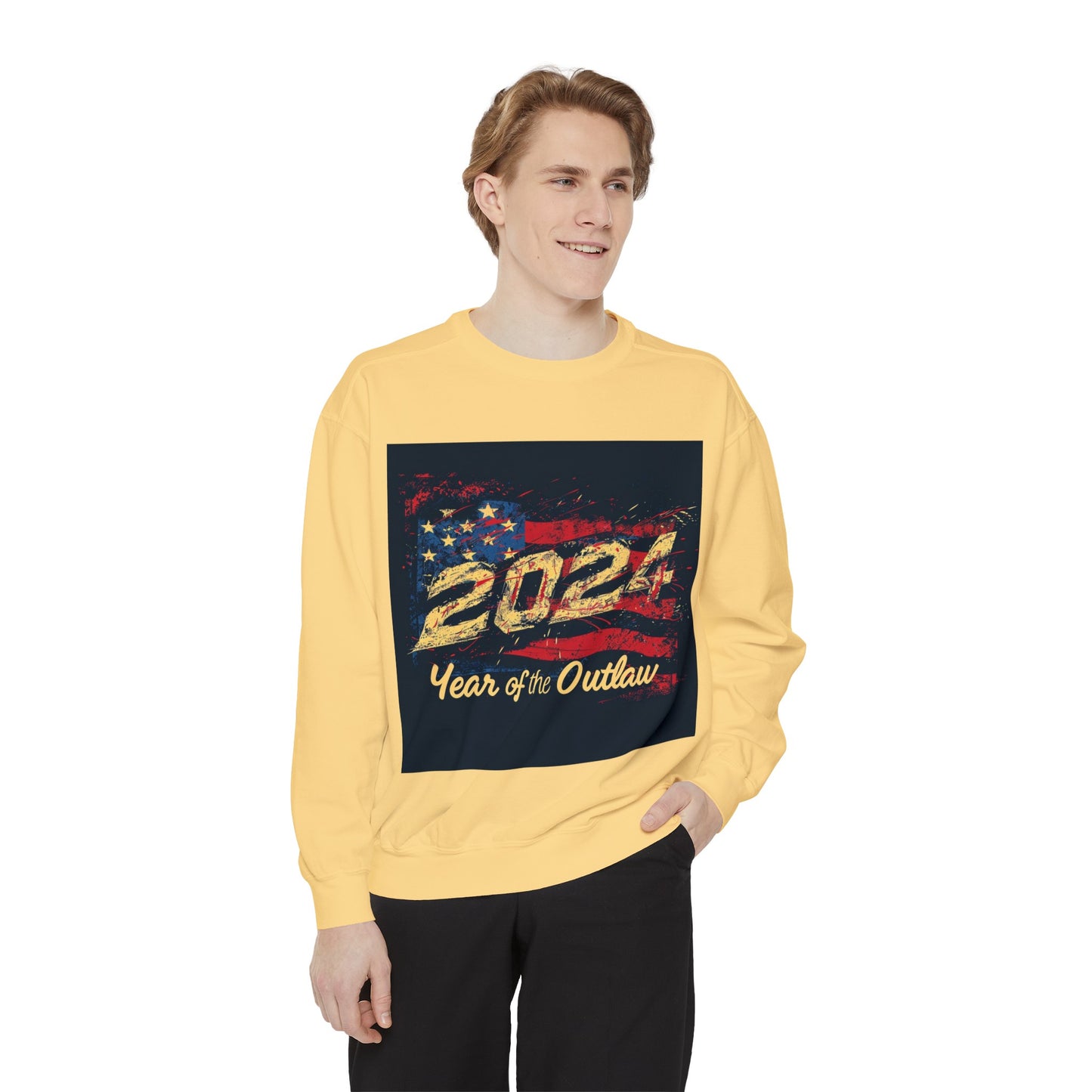 2024 Year of the Outlaw Unisex Garment-Dyed Sweatshirt