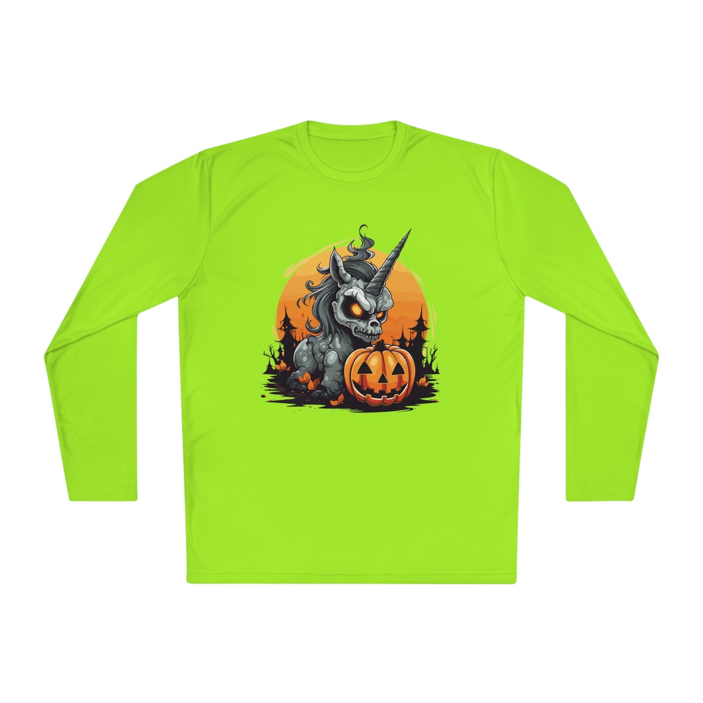 Halloween Scary Unicorn Unisex Lightweight Long Sleeve Tee