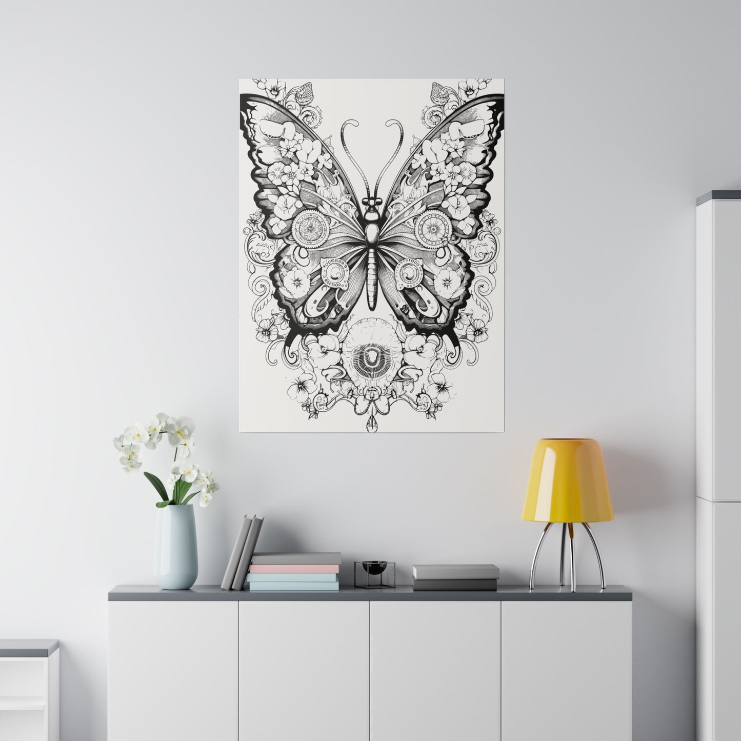 Butterfly Coloring Canvas, Stretched, 0.75"