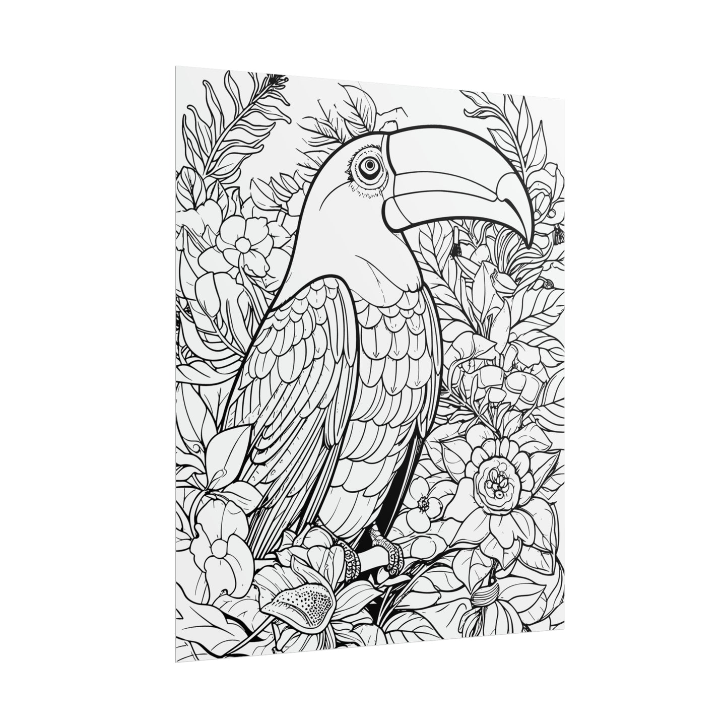 Toucan Exotic Birds Coloring Art Posters