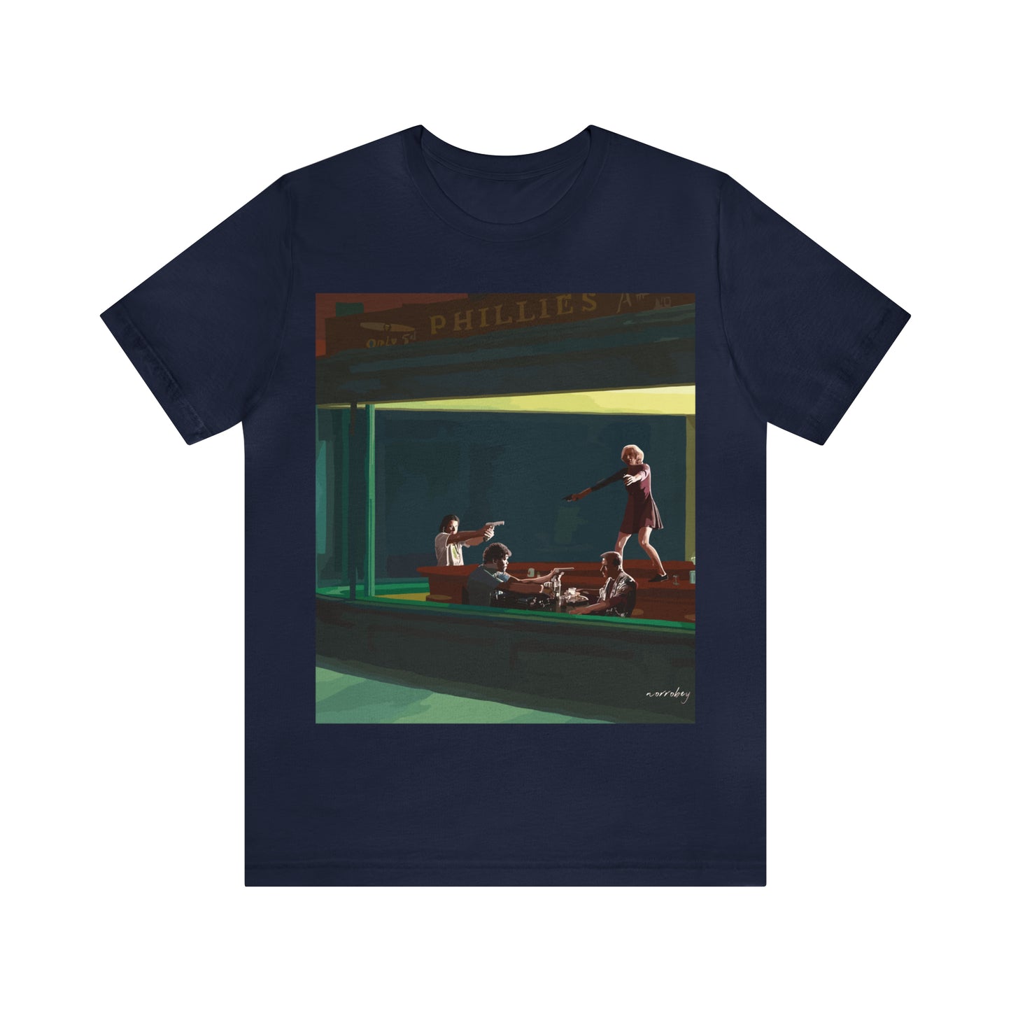 Pulp Nighthawks Whimsical T- Shirt