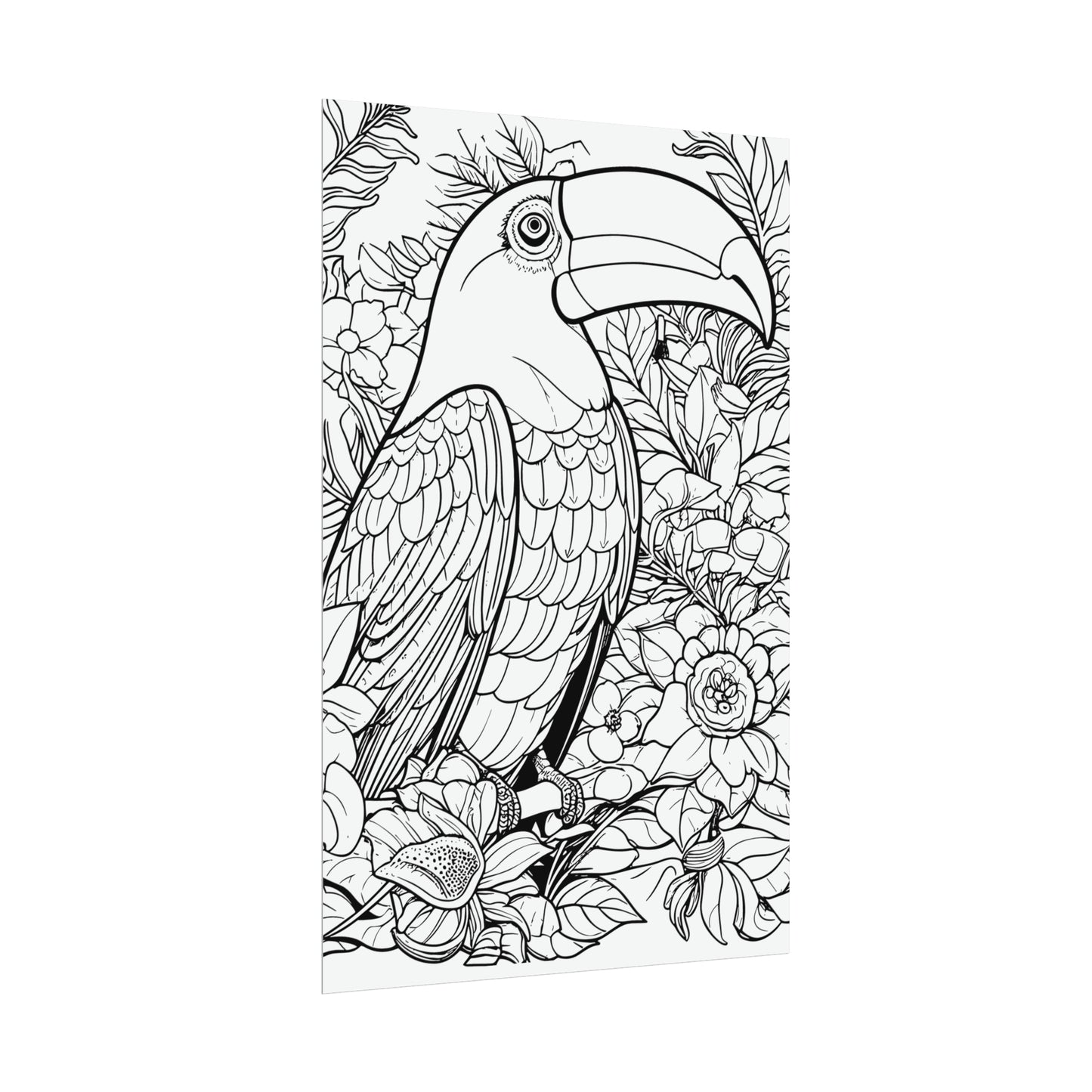 Toucan Exotic Birds Coloring Art Posters