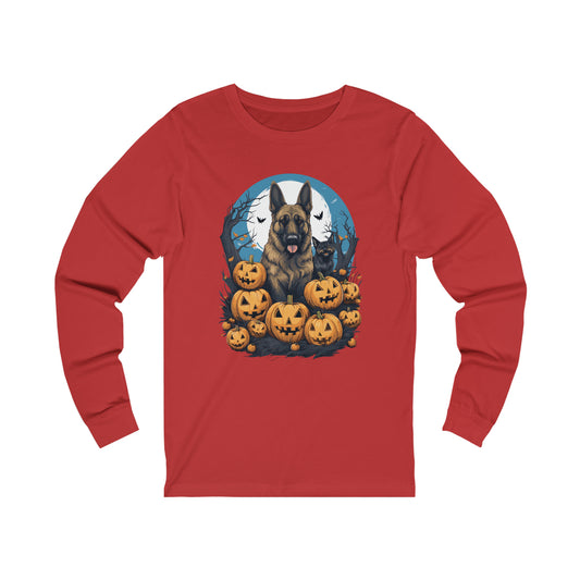 Halloween German Shepard Unisex Jersey Long Sleeve Tee