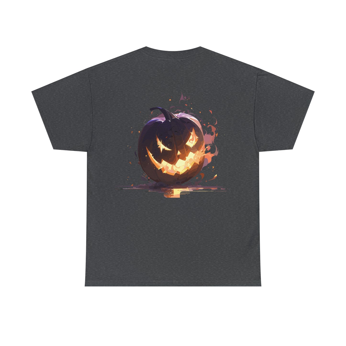 Halloween Scary Pumpkin Unisex Heavy Cotton Tee