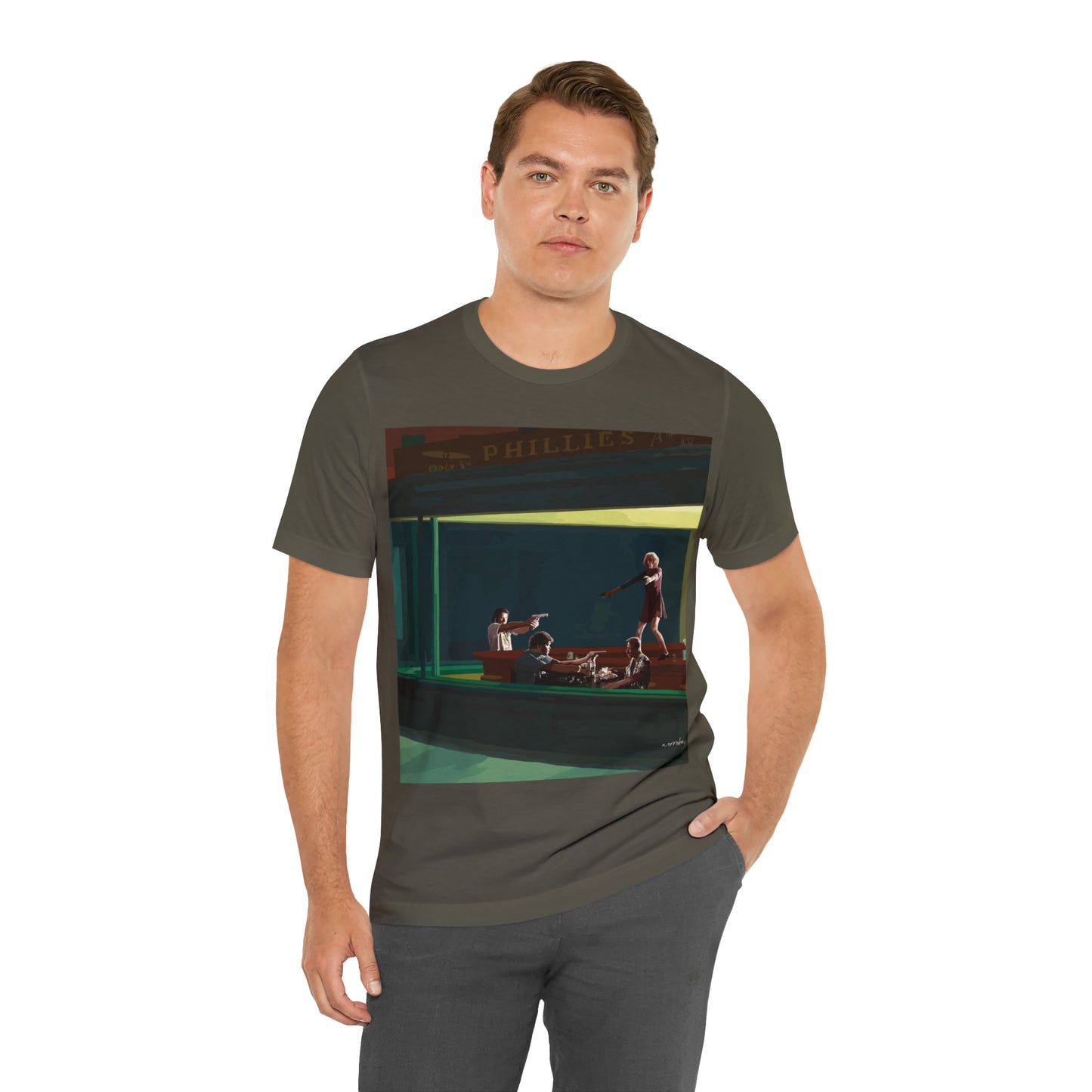 Pulp Nighthawks Whimsical T- Shirt