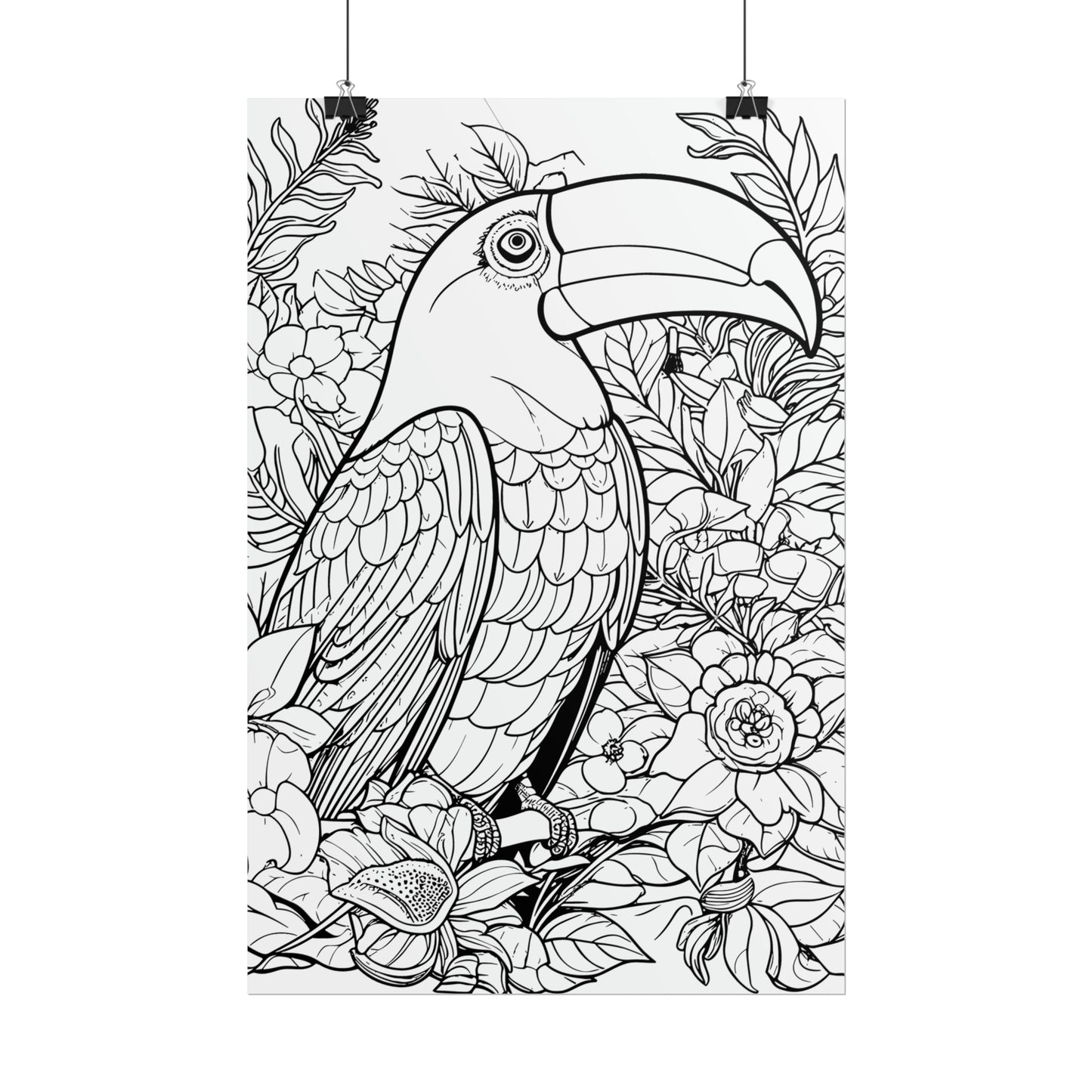 Toucan Exotic Birds Coloring Art Posters