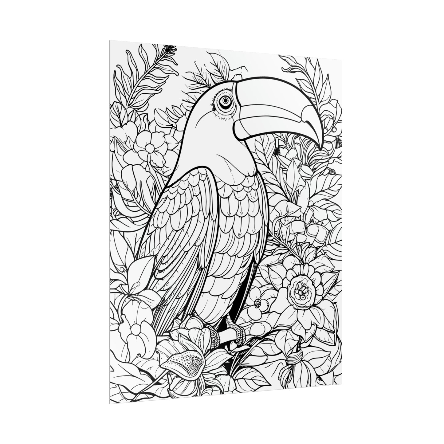 Toucan Exotic Birds Coloring Art Posters