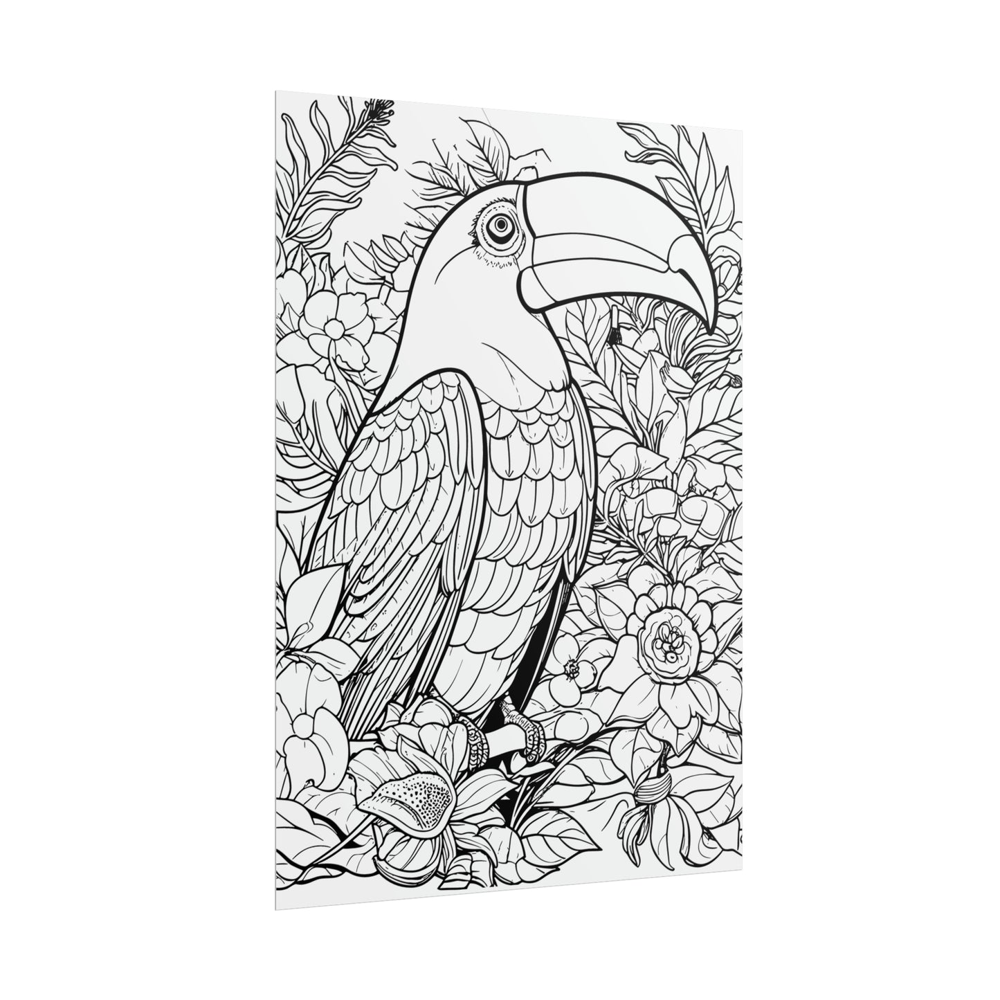 Toucan Exotic Birds Coloring Art Posters