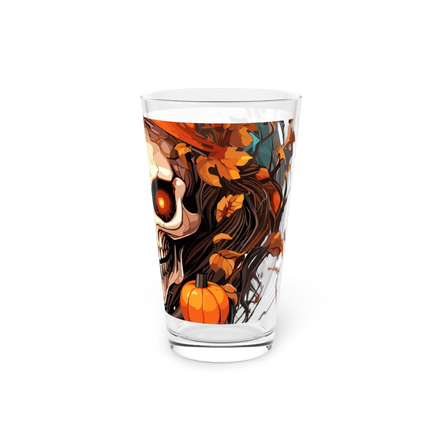 Halloween Scary Pumpkin Pint Glass, 16oz