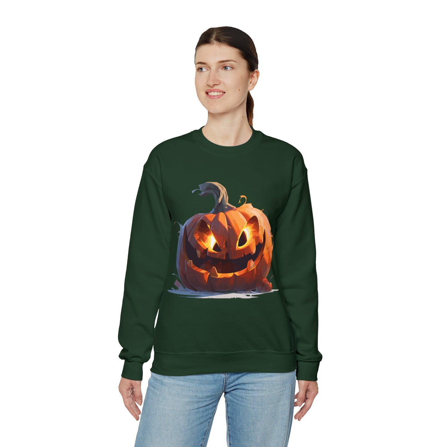 Halloween Scary Pumpkin Scary Unicorn Crewneck Sweatshirt