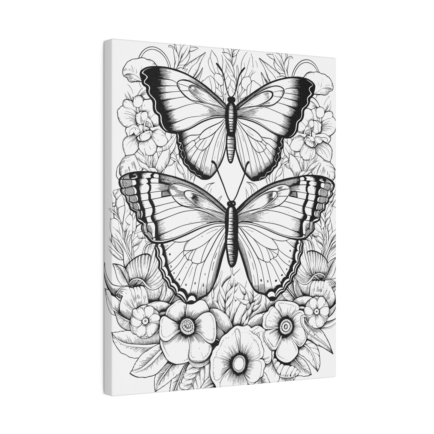 Butterfly Coloring Canvas, Stretched, 0.75"