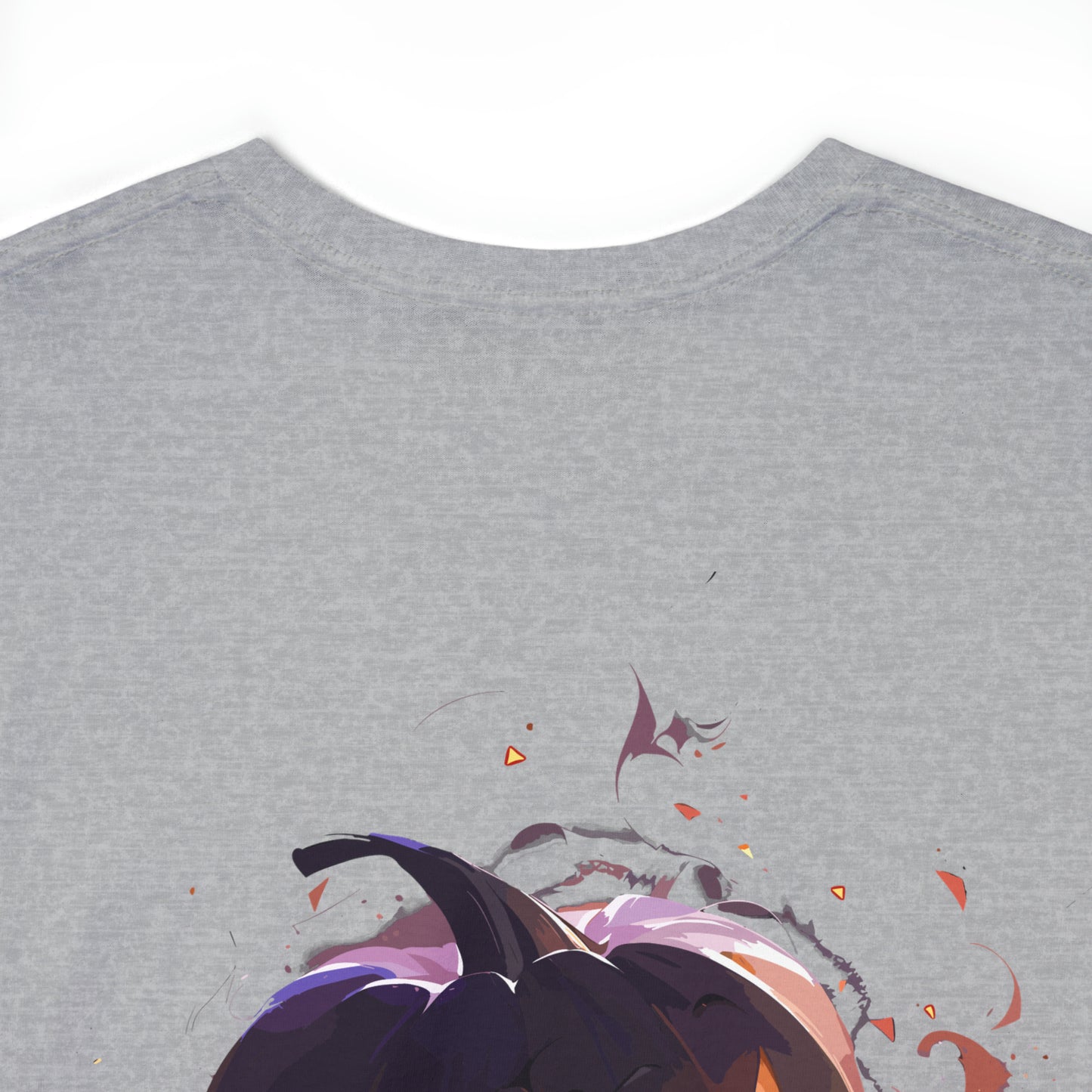 Halloween Scary Pumpkin Unisex Heavy Cotton Tee