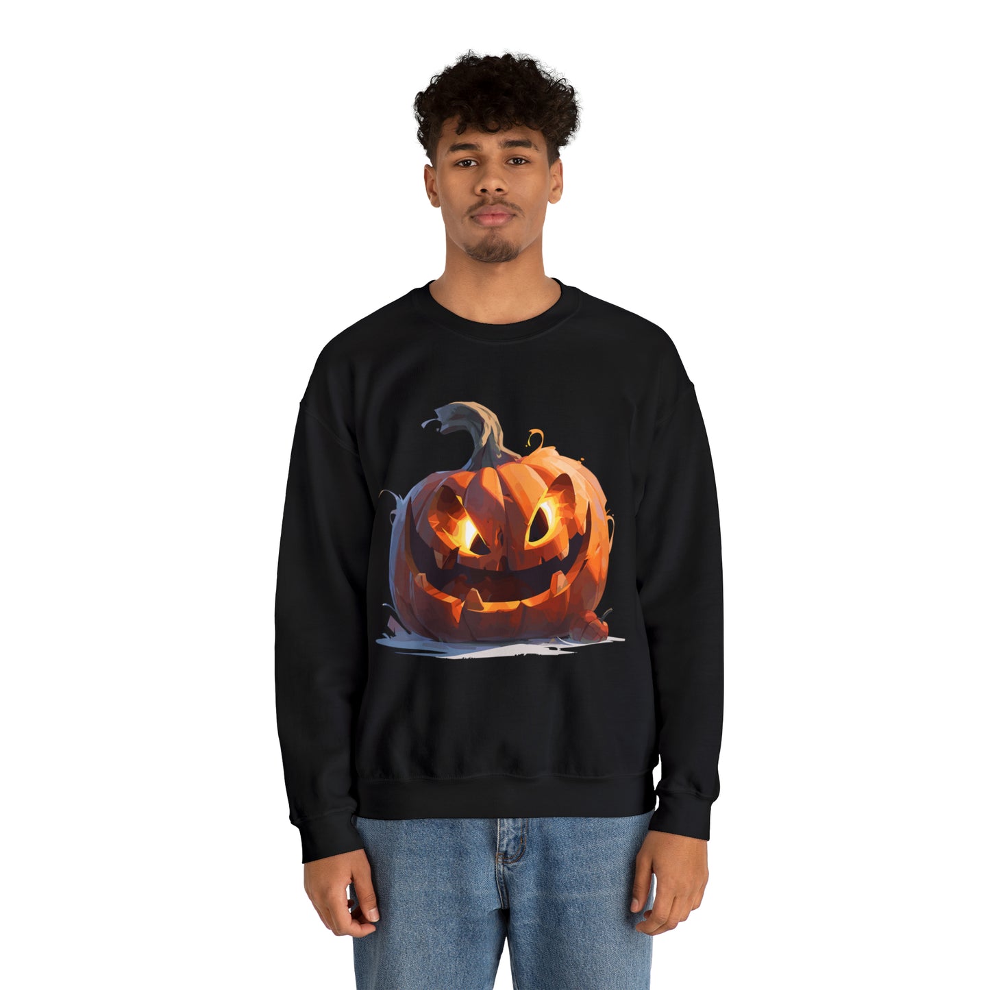 Halloween Pumpkin Crewneck Sweatshirt