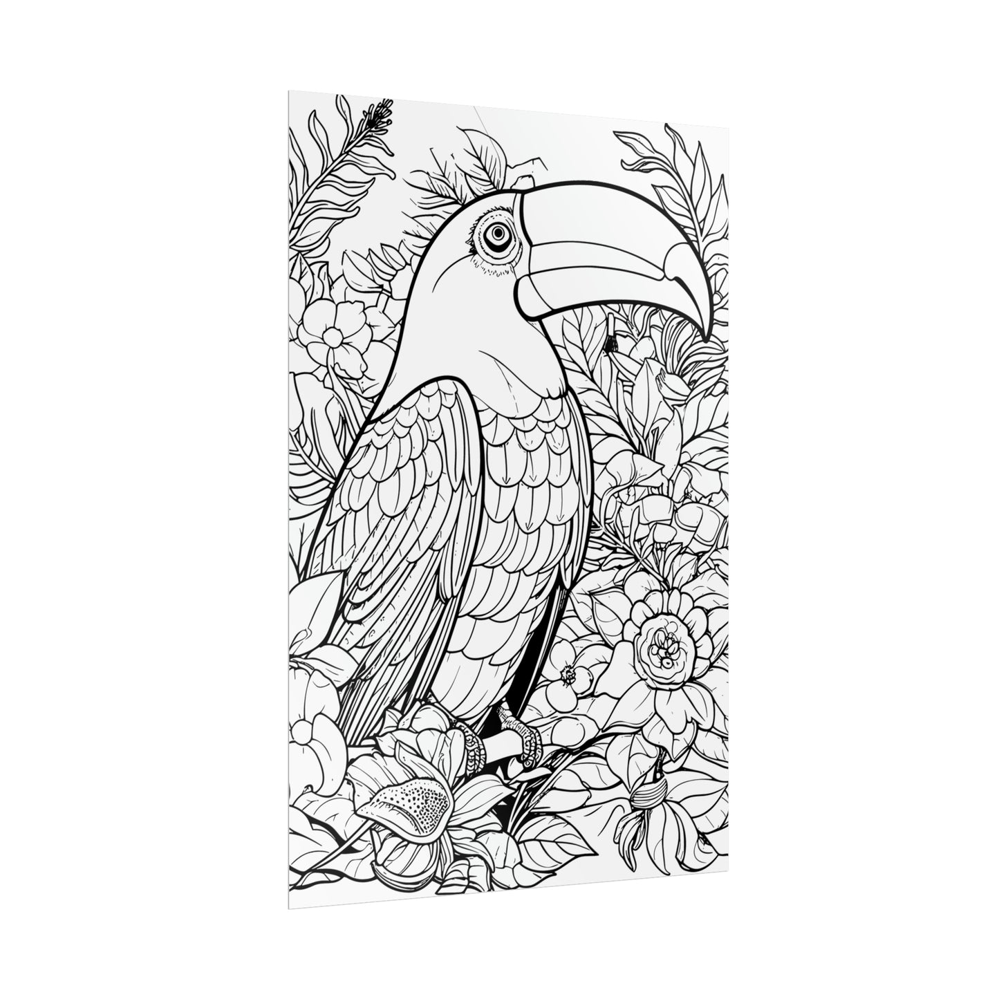 Toucan Exotic Birds Coloring Art Posters