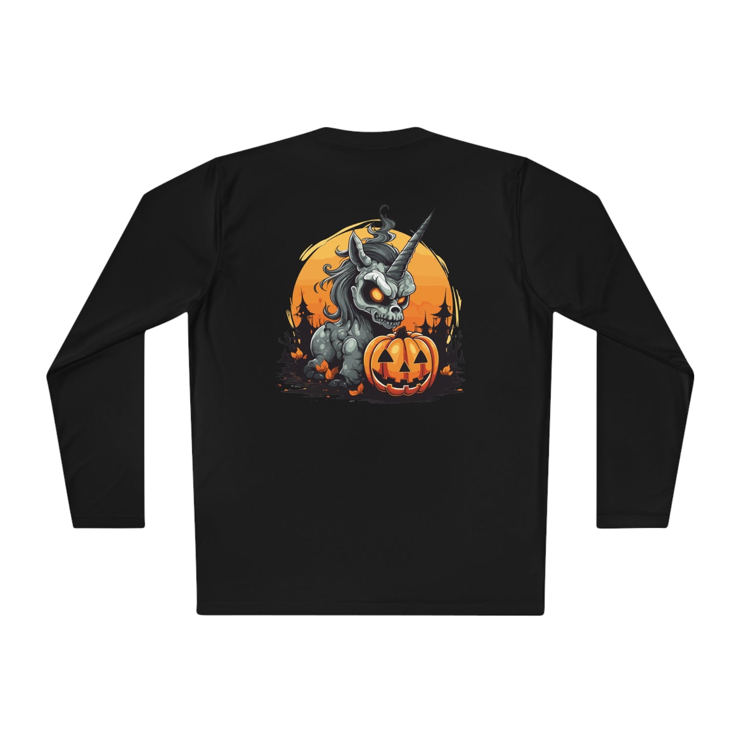 Halloween Scary Unicorn Unisex Lightweight Long Sleeve Tee