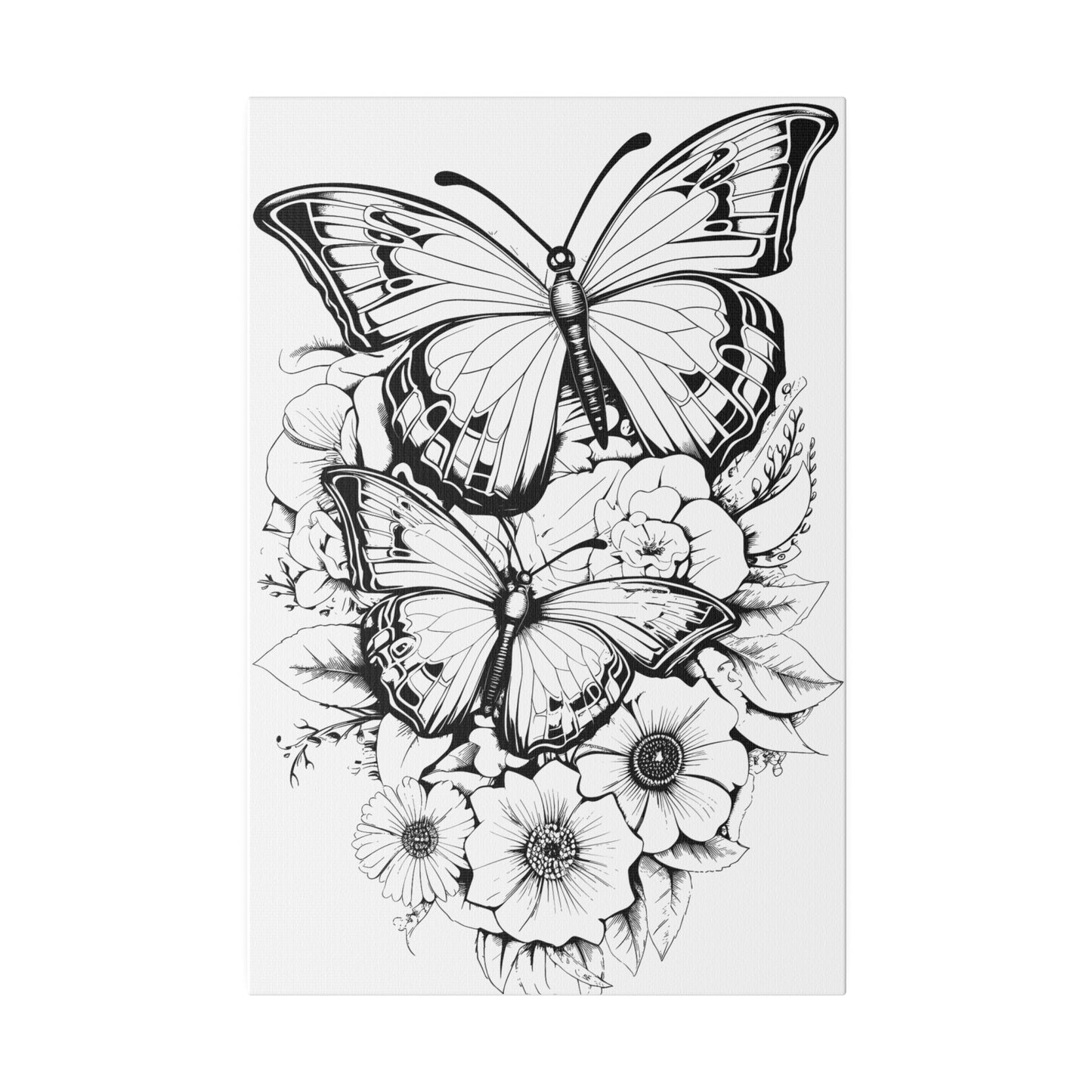 Butterfly Coloring Canvas, Stretched, 0.75"