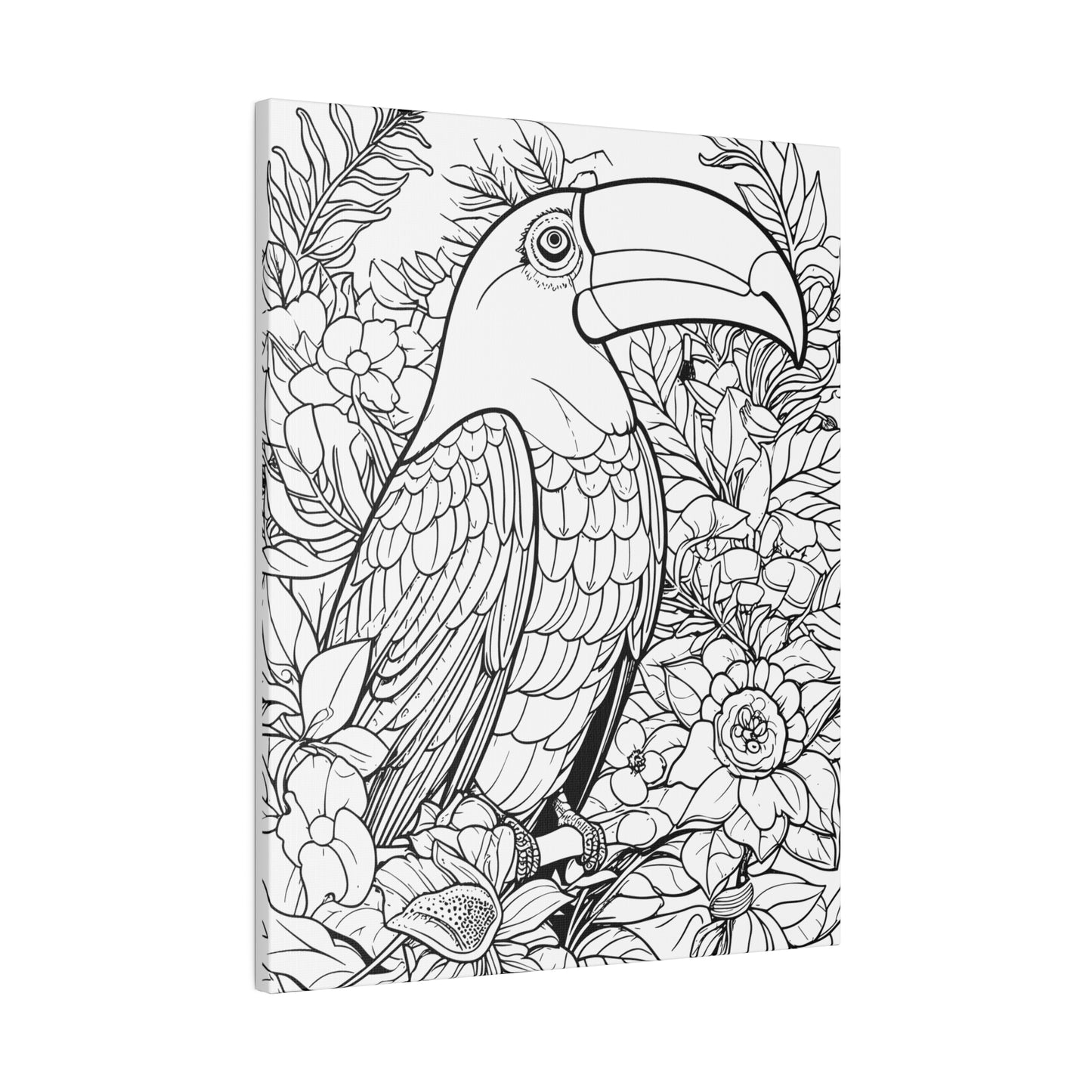 Toucan Coloring Canvas, Stretched, 0.75"