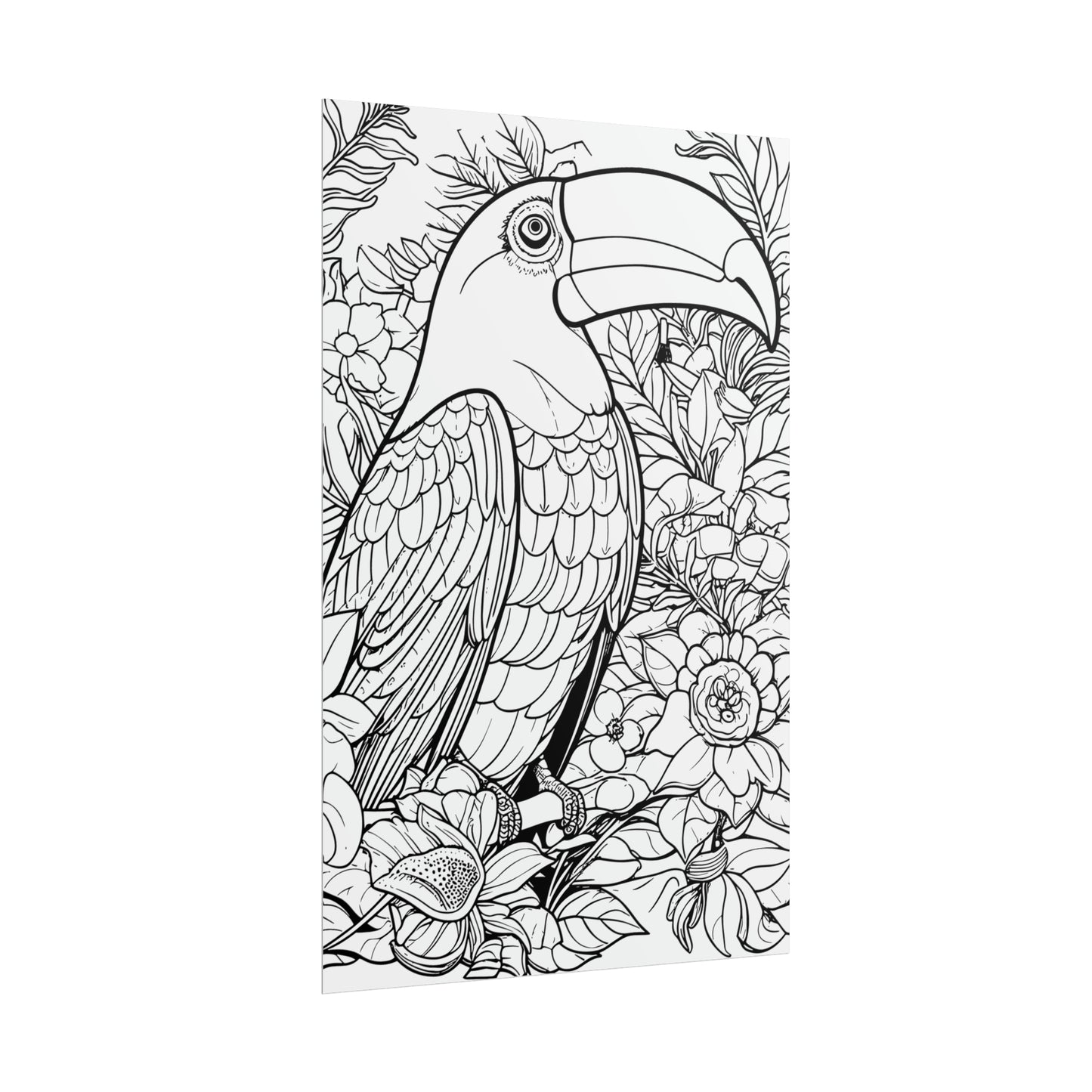 Toucan Exotic Birds Coloring Art Posters