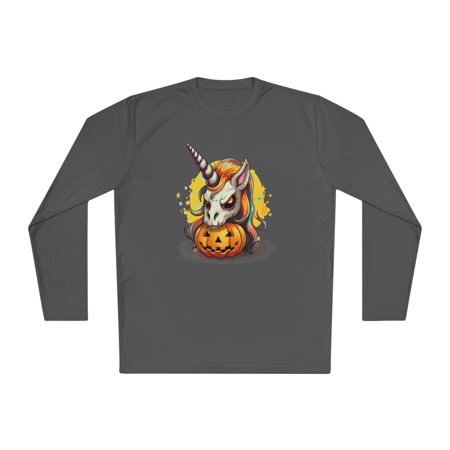 Halloween Scary Unicorn Unisex Lightweight Long Sleeve Tee