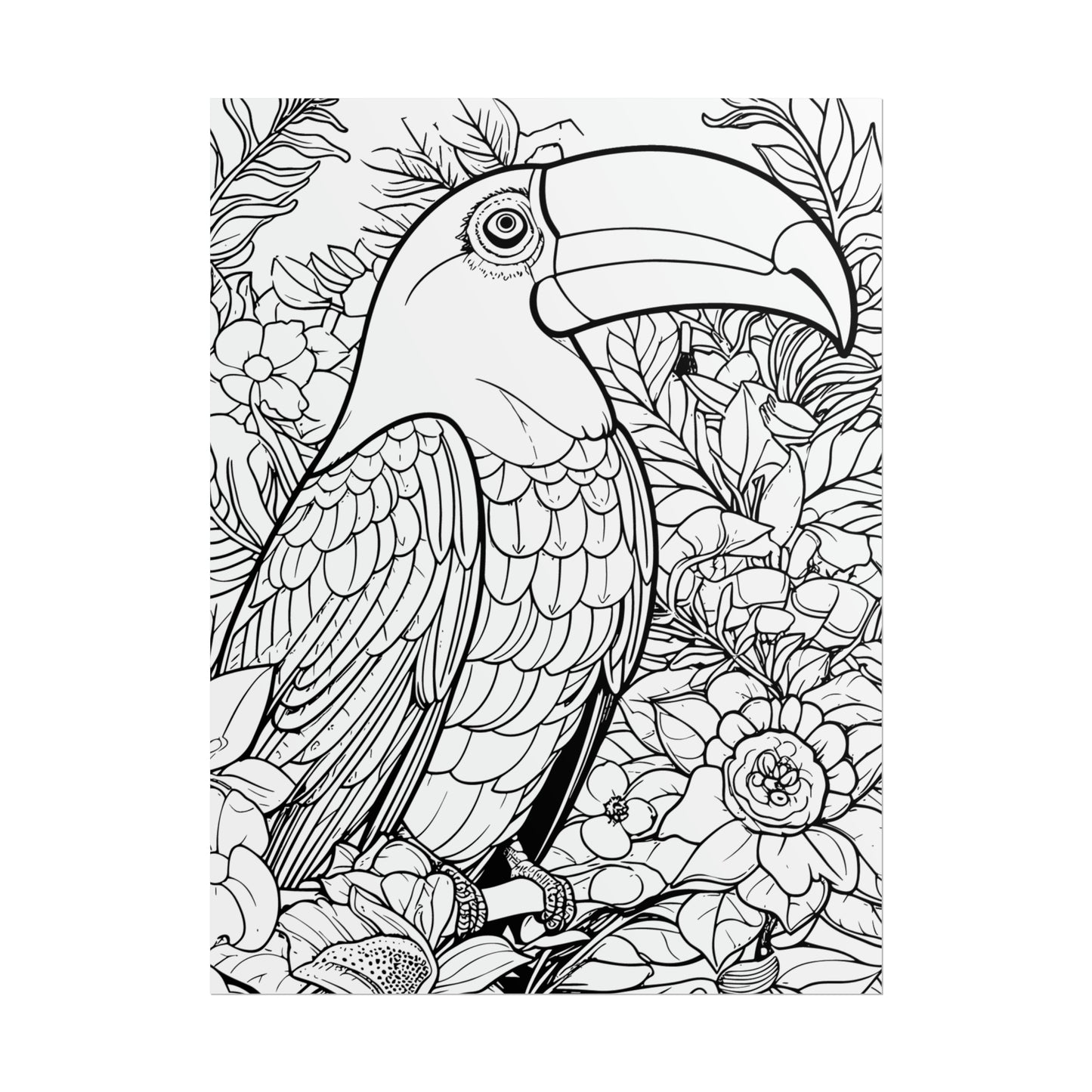 Toucan Exotic Birds Coloring Art Posters