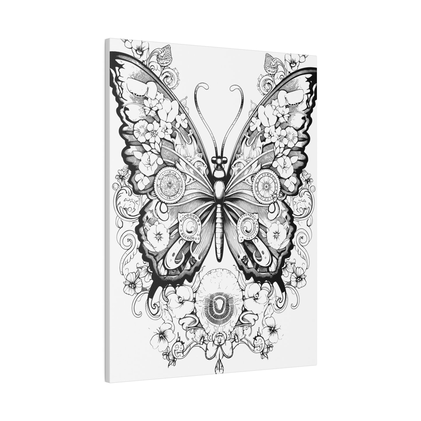 Butterfly Coloring Canvas, Stretched, 0.75"