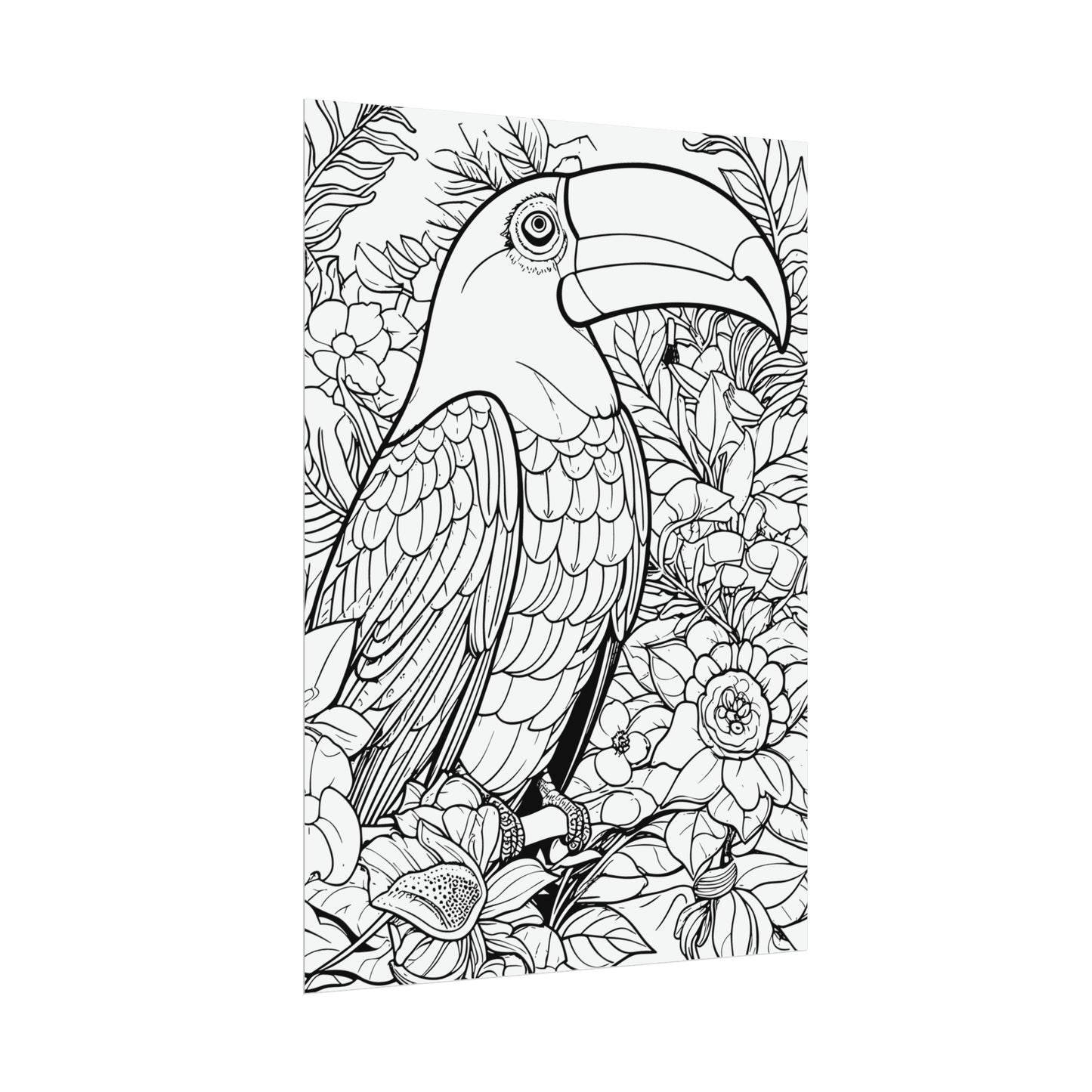 Toucan Exotic Birds Coloring Art Posters