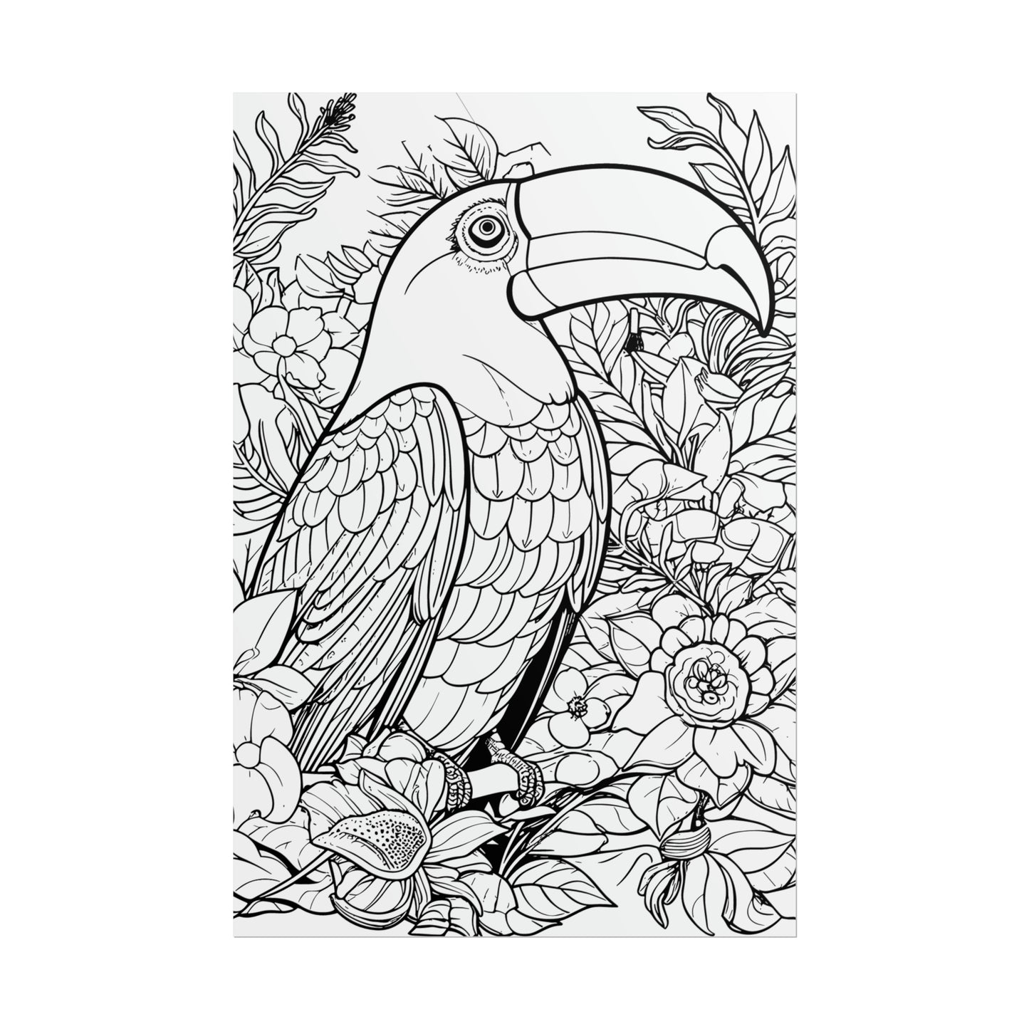 Toucan Exotic Birds Coloring Art Posters