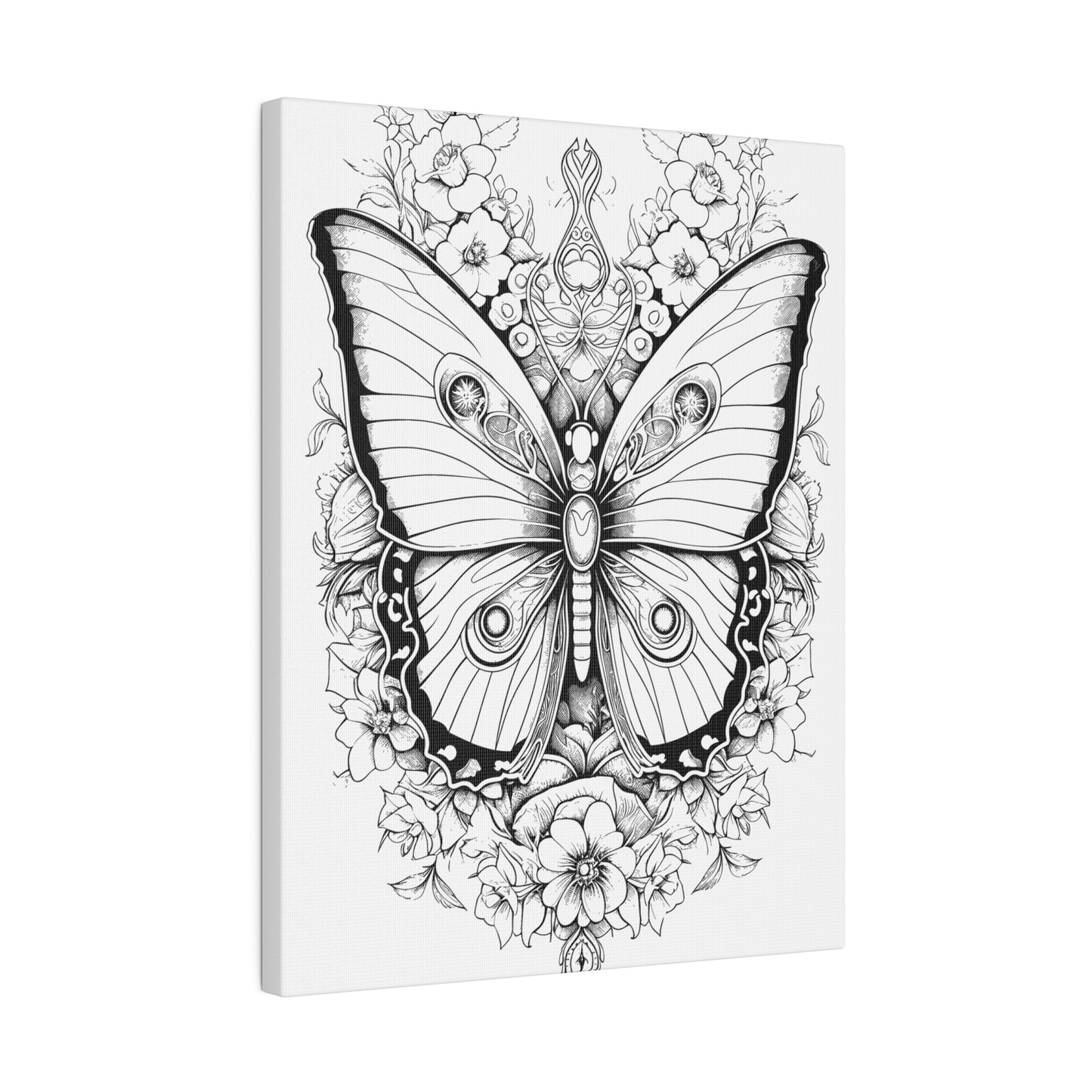 Butterfly Coloring Canvas, Stretched, 0.75"