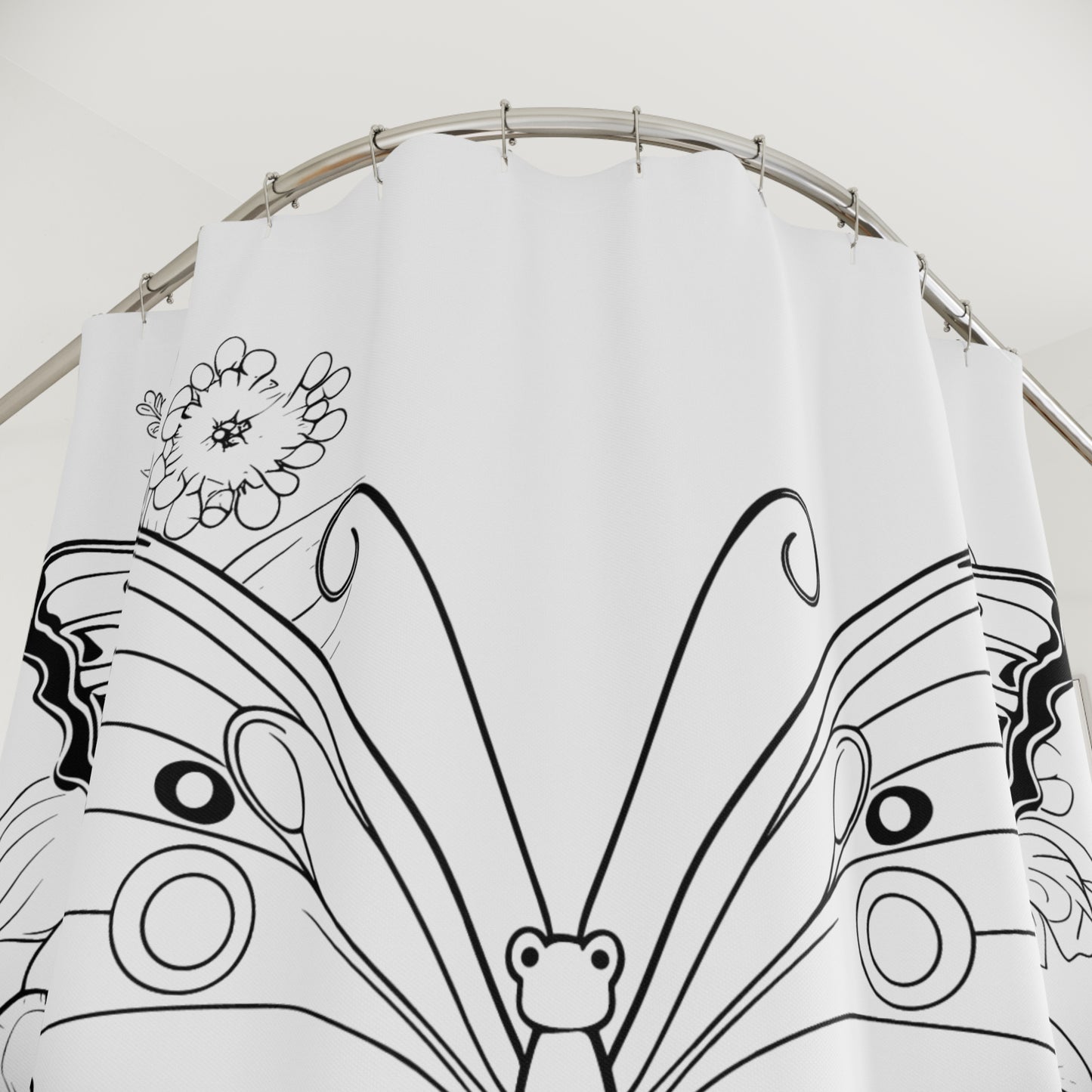 Butterfly Pen & Ink Art Shower Curtain