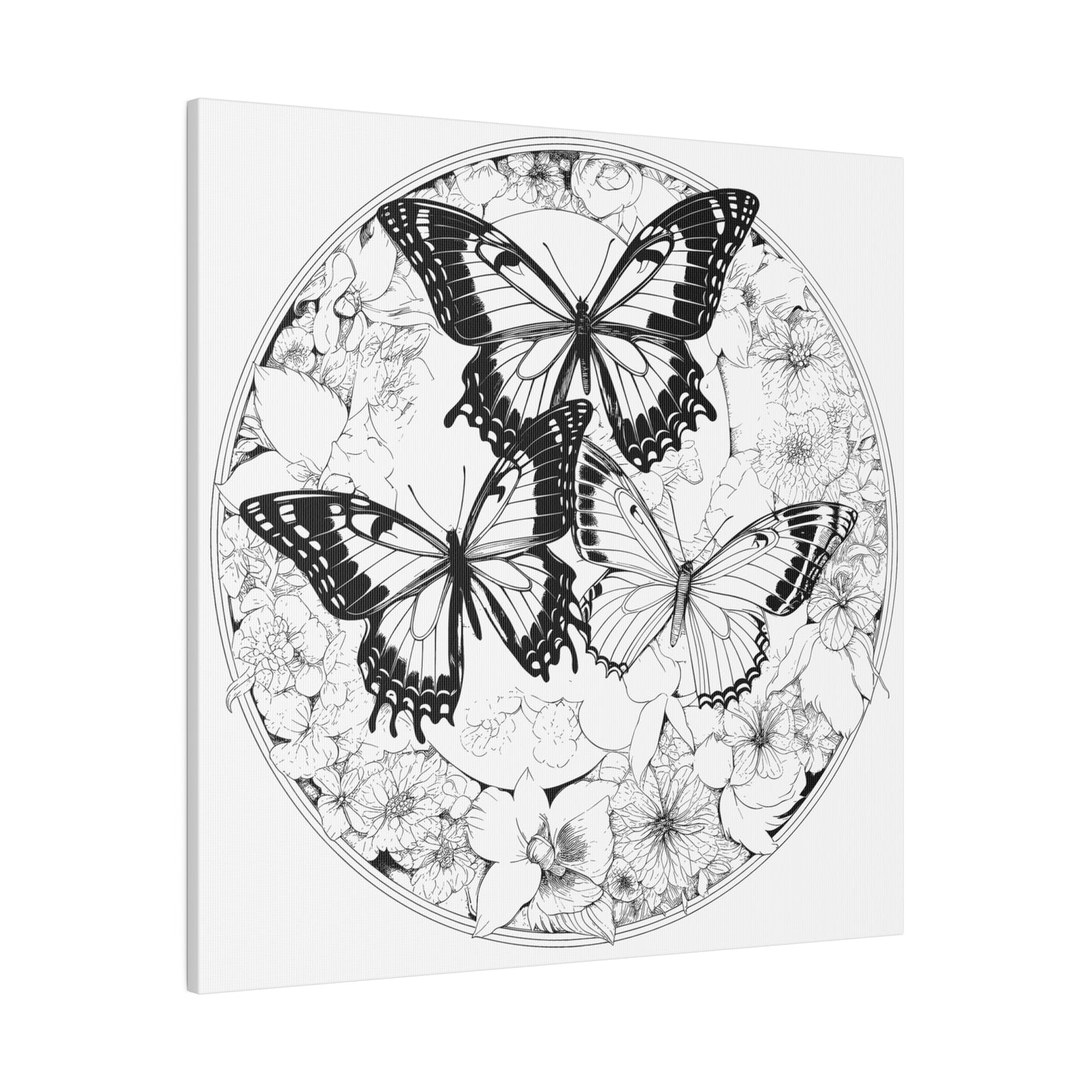 Butterfly Coloring Canvas, Stretched, 0.75"