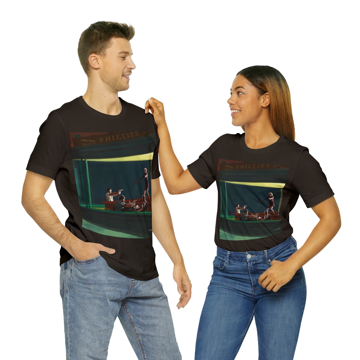 Pulp Nighthawks Whimsical T- Shirt