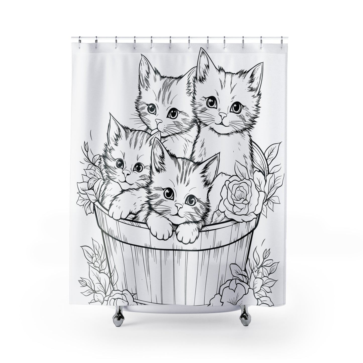 Basket of Kittens Shower Curtains