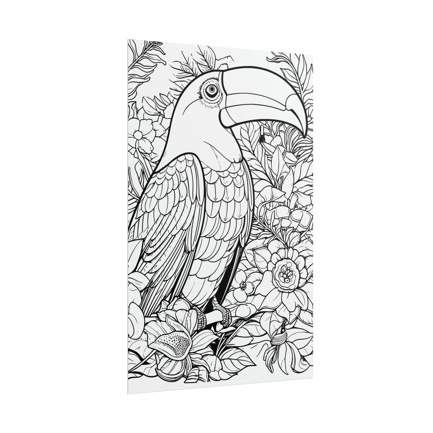 Toucan Exotic Birds Coloring Art Posters