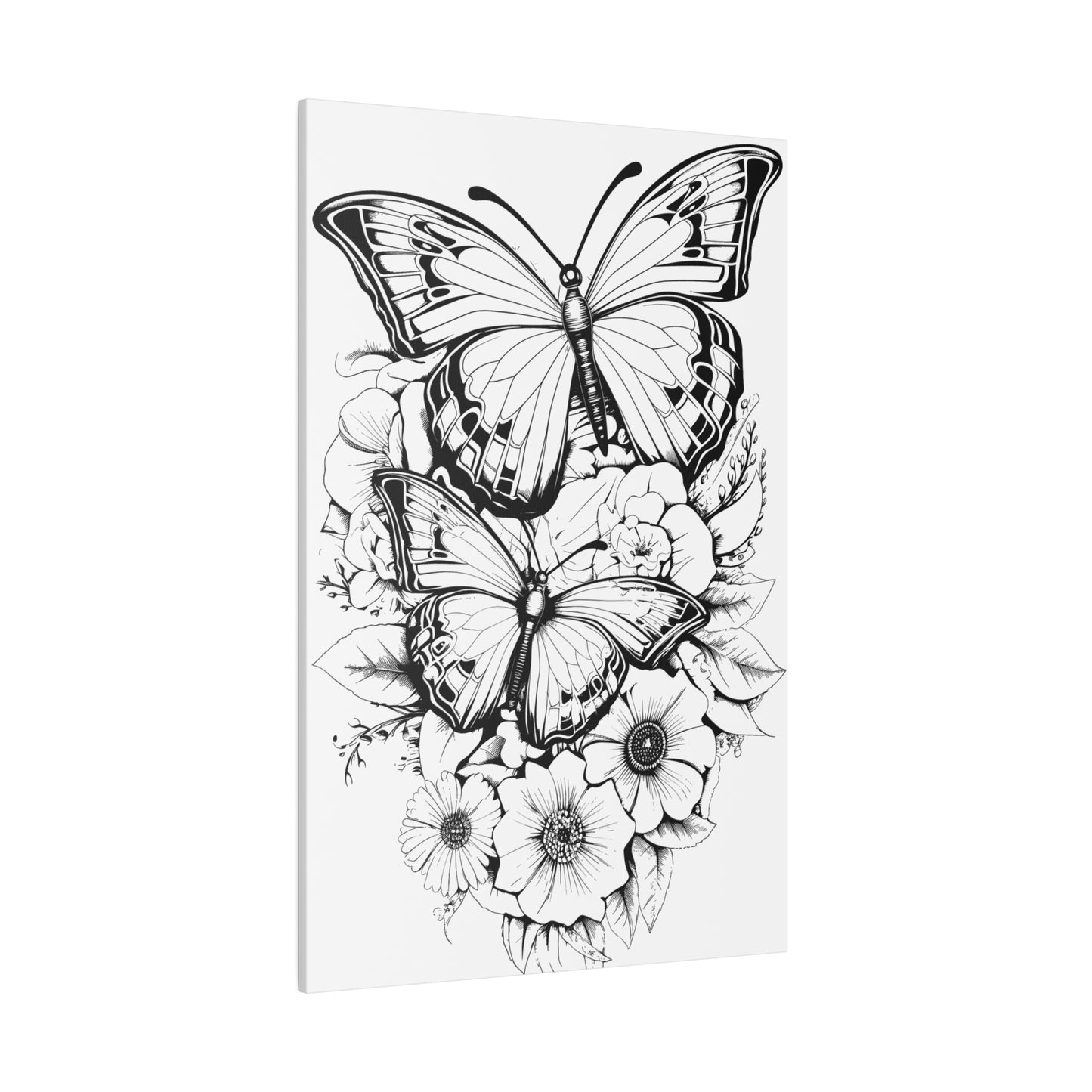 Butterfly Coloring Canvas, Stretched, 0.75"