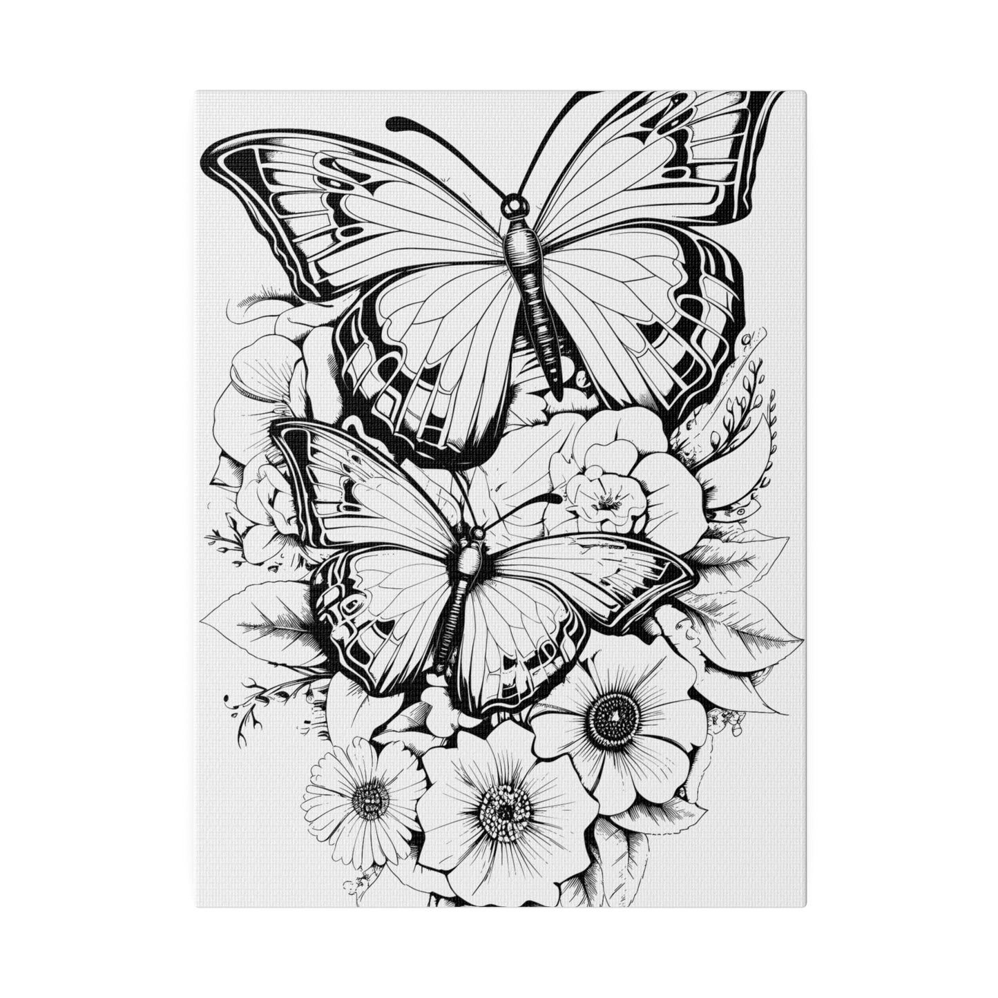 Butterfly Coloring Canvas, Stretched, 0.75"