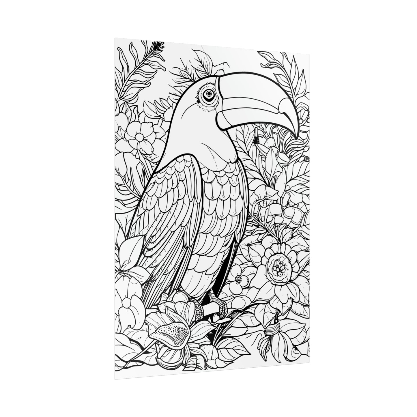 Toucan Exotic Birds Coloring Art Posters