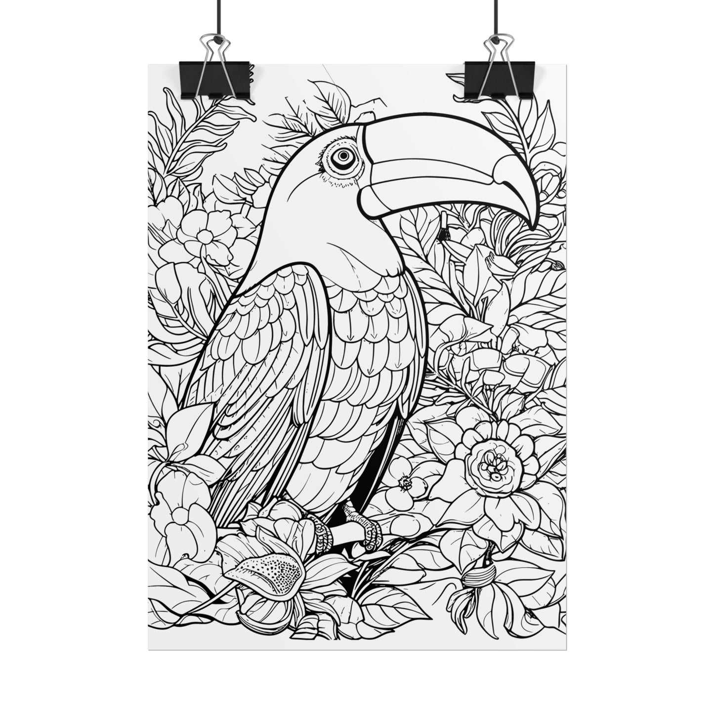 Toucan Exotic Birds Coloring Art Posters