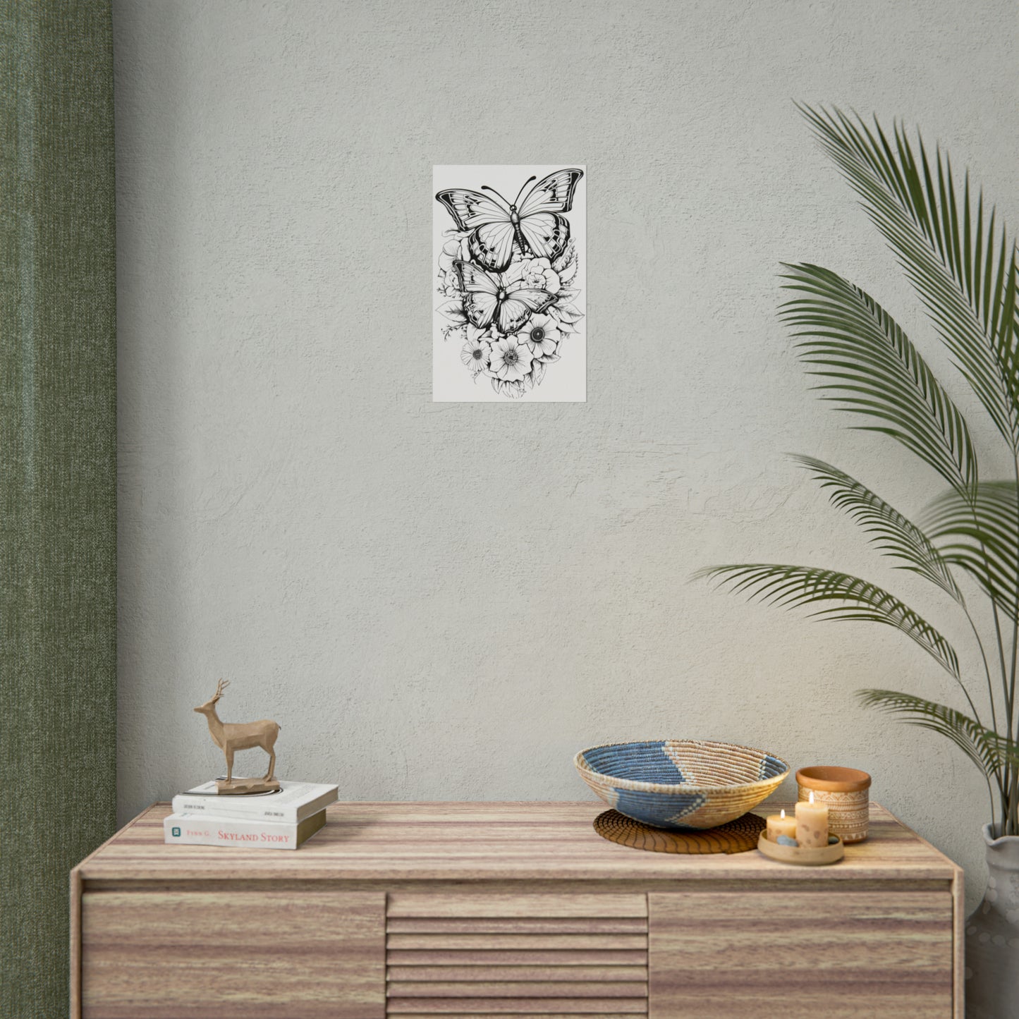 Butterfly Coloring Art Posters