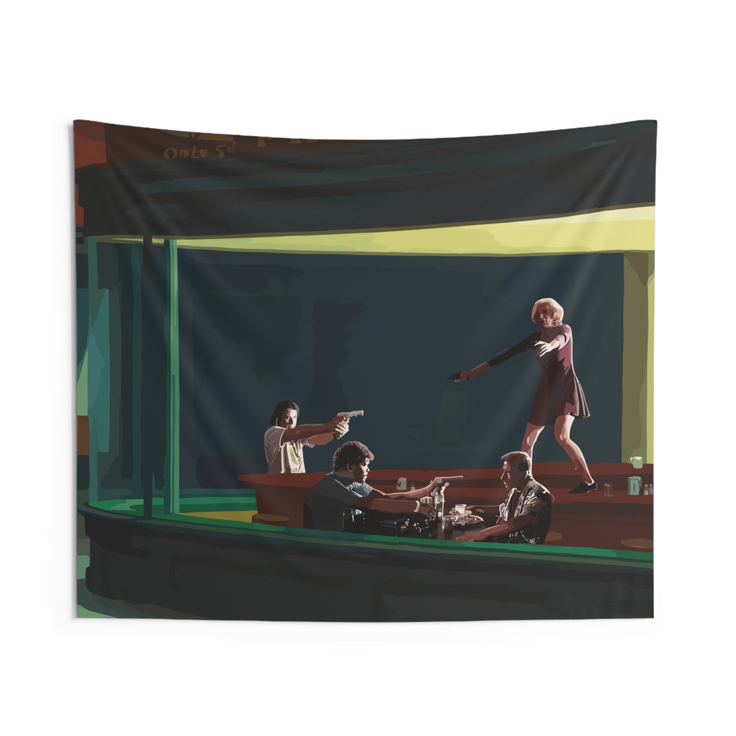 Pulp Nighthawks Whimsical Indoor Wall Tapestries