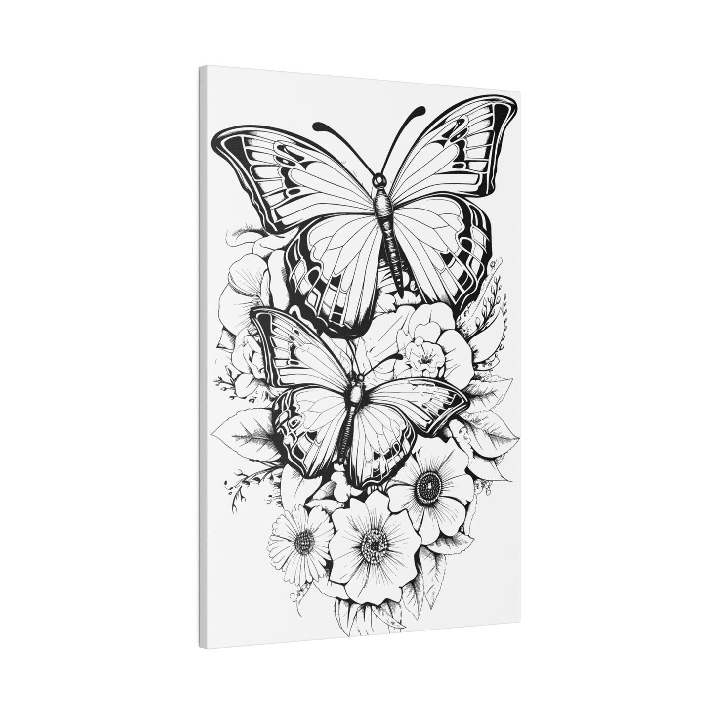 Butterfly Coloring Canvas, Stretched, 0.75"