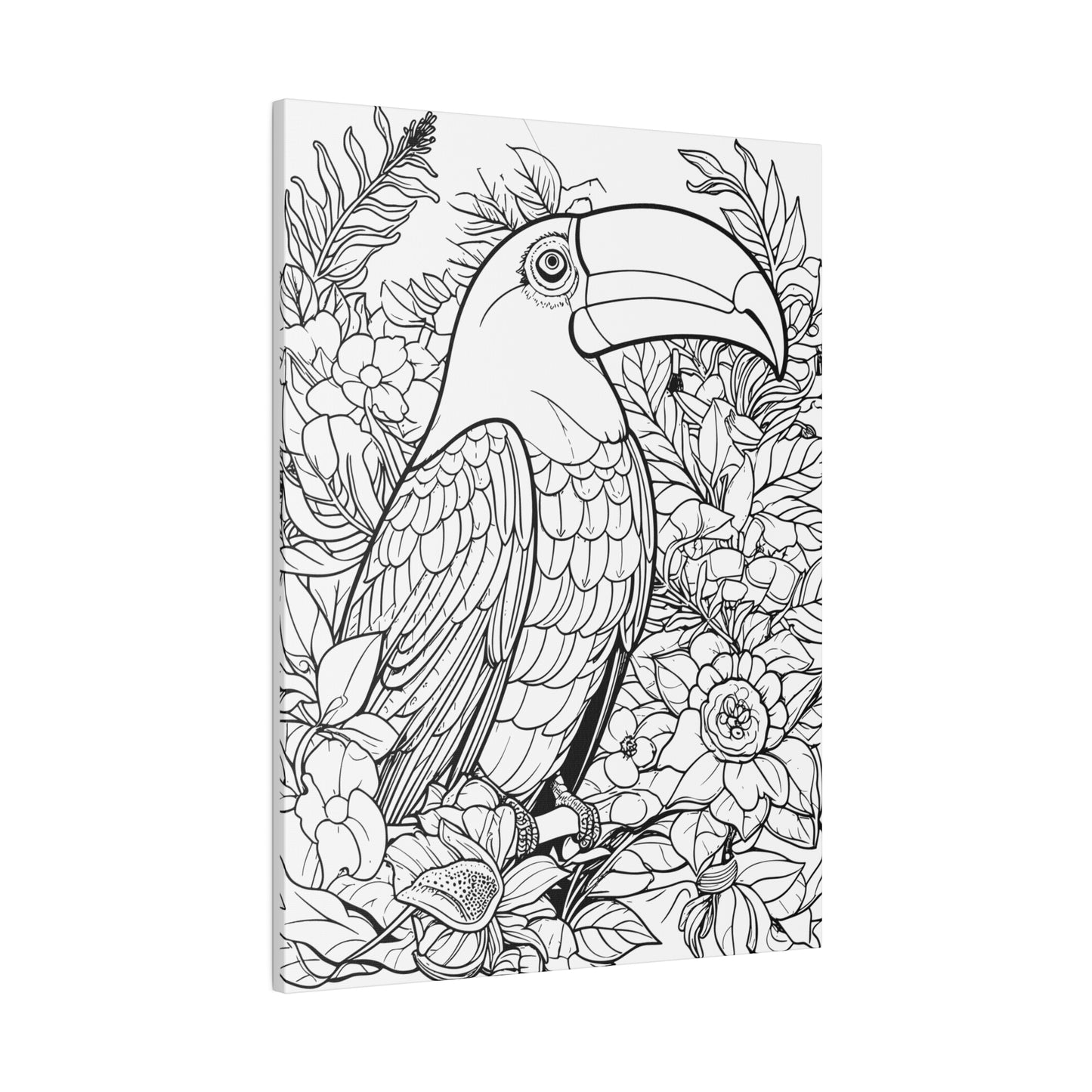 Toucan Coloring Canvas, Stretched, 0.75"