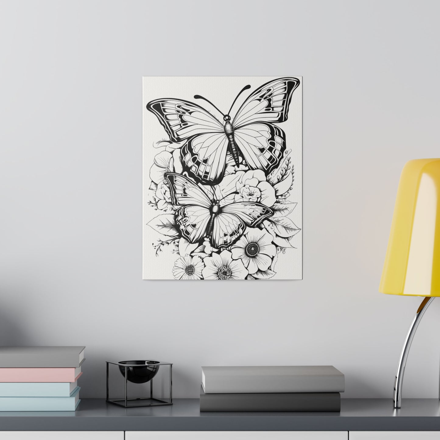 Butterfly Coloring Canvas, Stretched, 0.75"