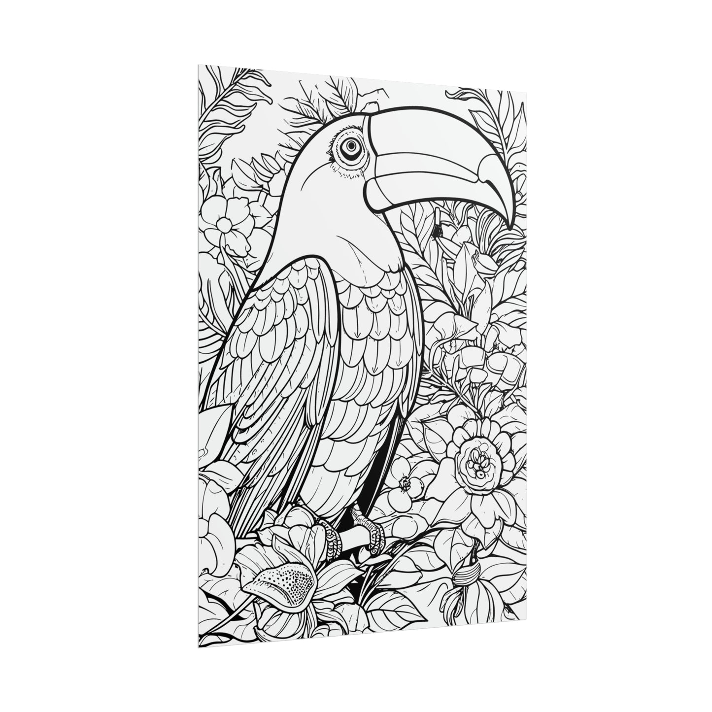 Toucan Exotic Birds Coloring Art Posters