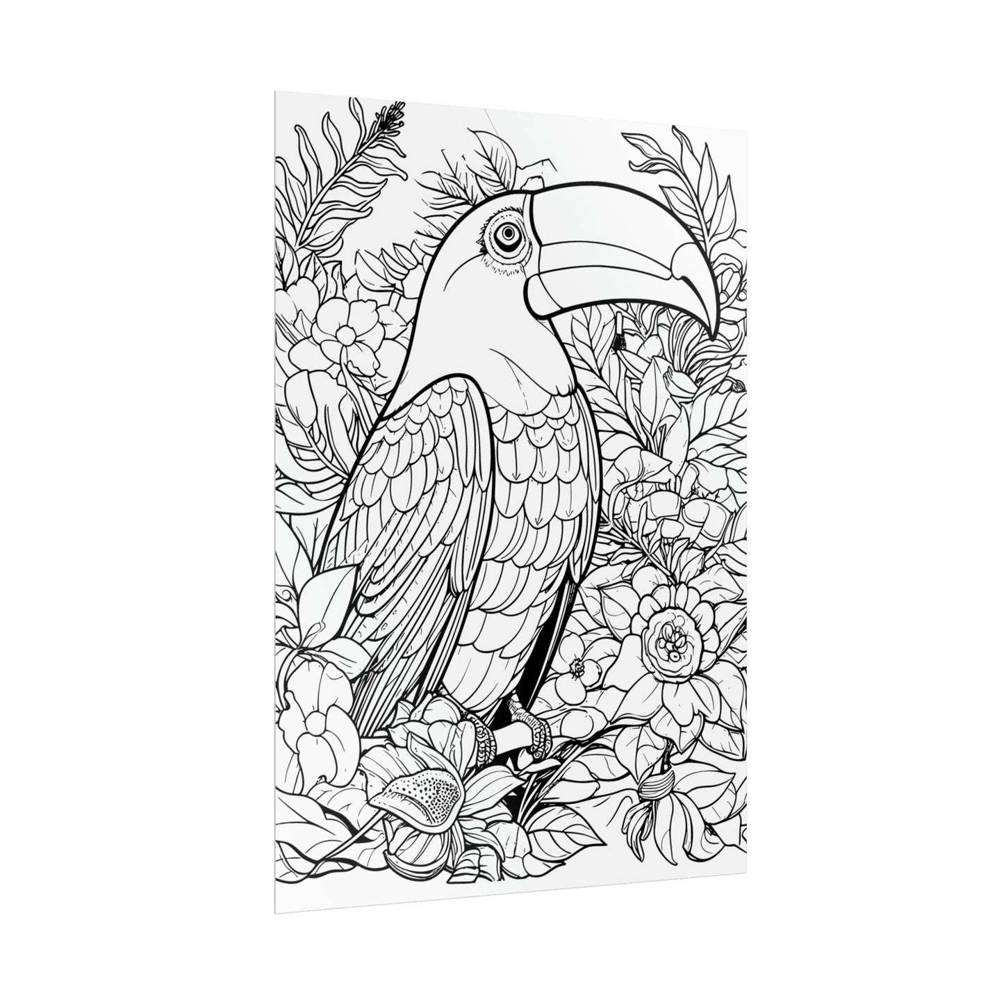 Toucan Exotic Birds Coloring Art Posters